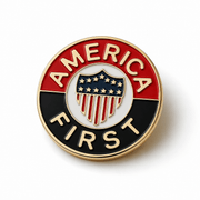 America First Patriotic Gold Plated Lapel Pin - PatriotDepot.com