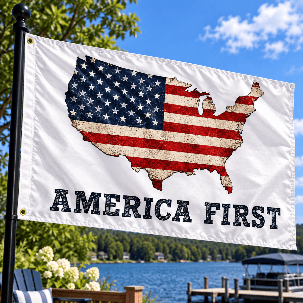 America First Stars & Stripes 3′ × 5′ Flag - PatriotDepot.com
