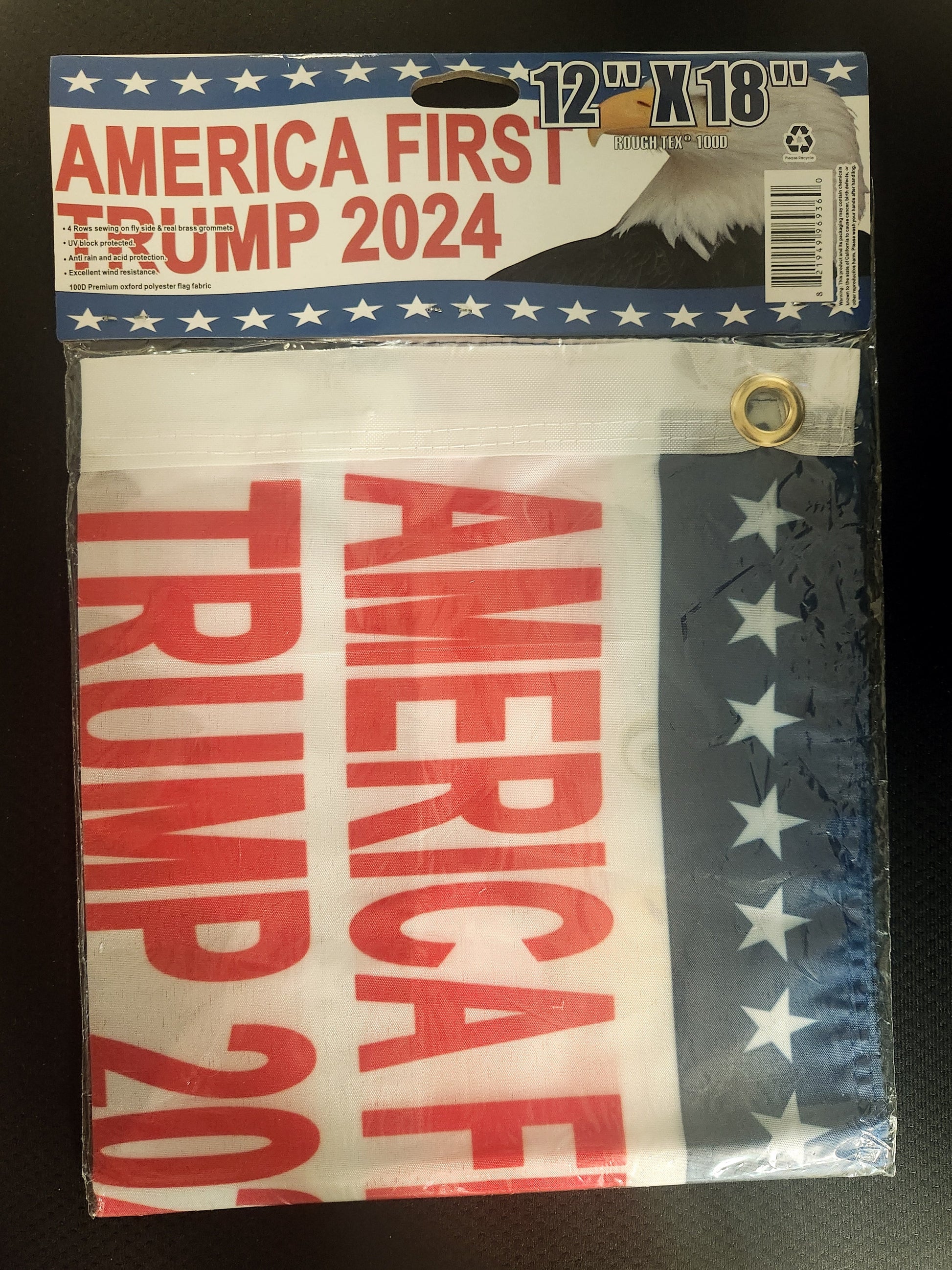 America First Trump 2024 Eagle Flag (3 Sizes) - PatriotDepot.com