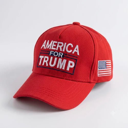 America For Trump Premium Embroidered Hat | 3-Sided Embroidery - PatriotDepot.com
