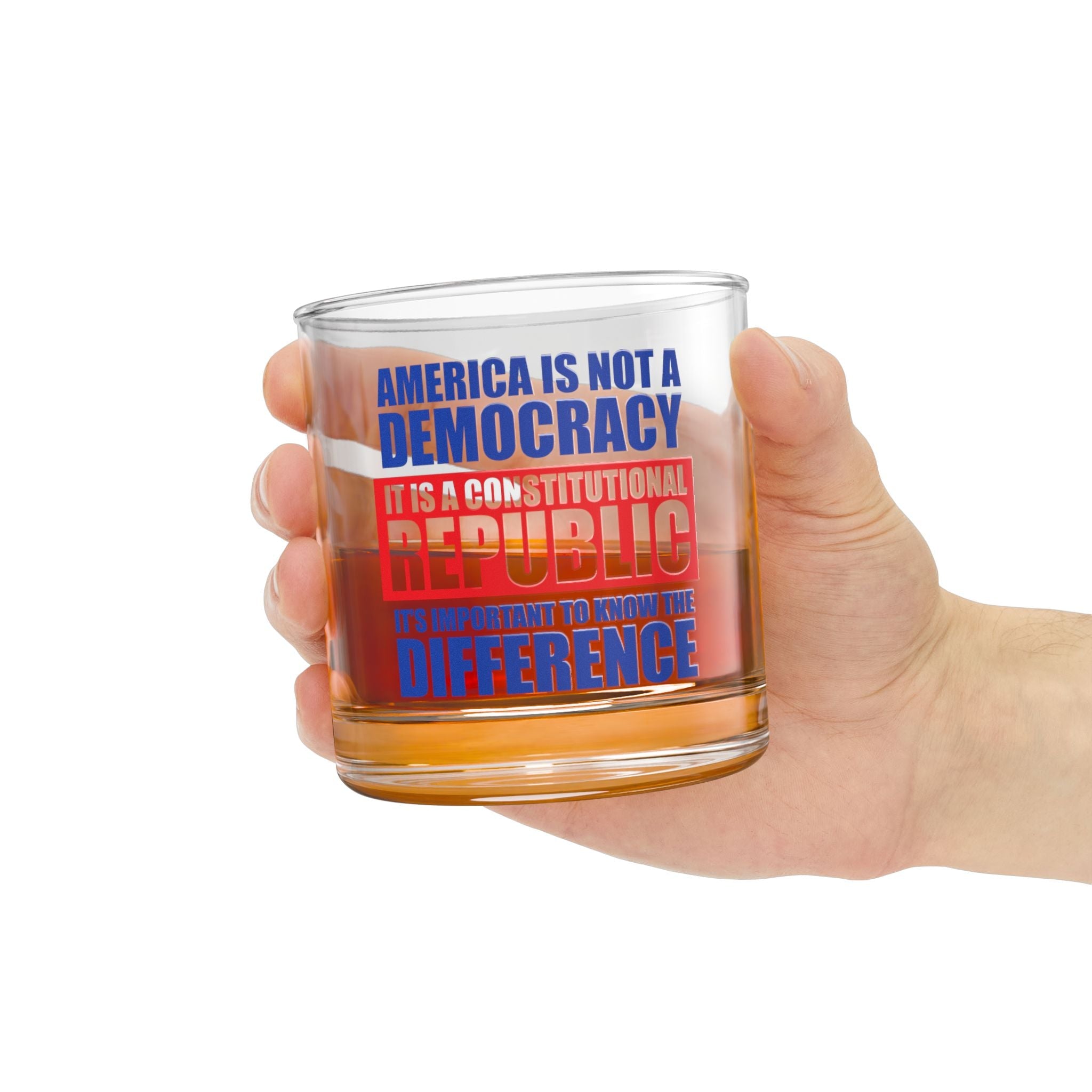 America is not a Democracy. It Is A Constitutional Republic Rocks Glass - PatriotDepot.com