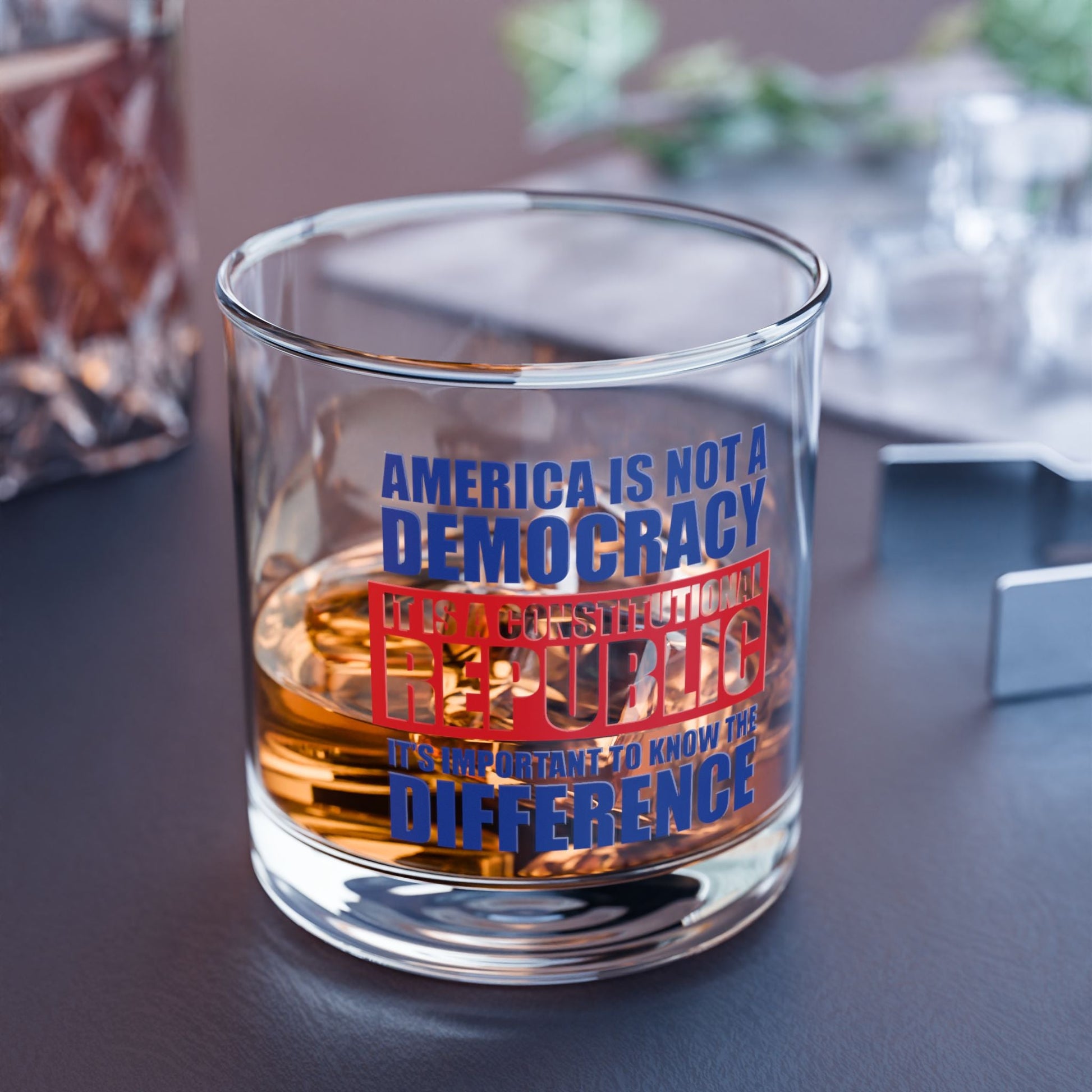America is not a Democracy. It Is A Constitutional Republic Rocks Glass - PatriotDepot.com