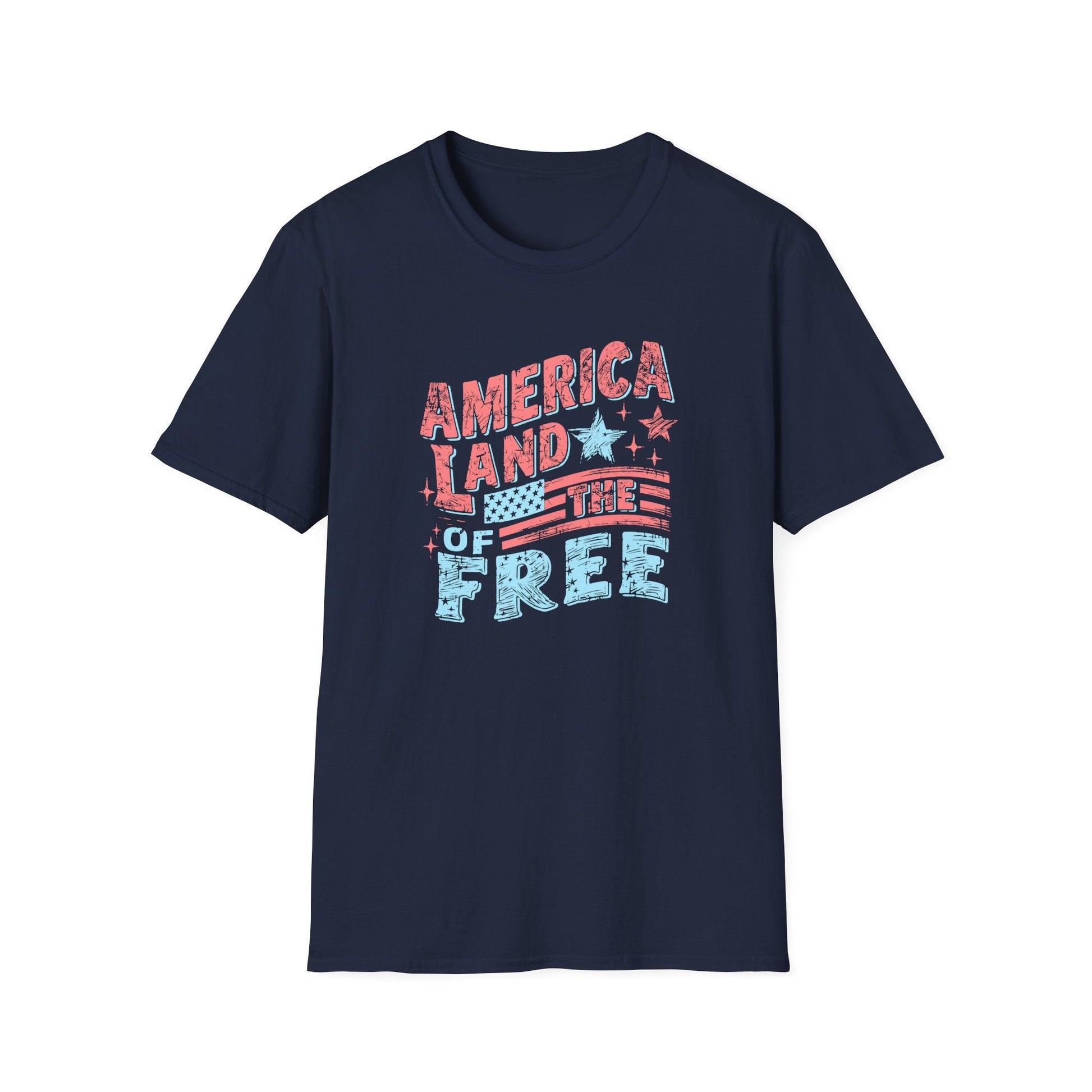 America Land of the Free Patriotic T-Shirt - PatriotDepot.com