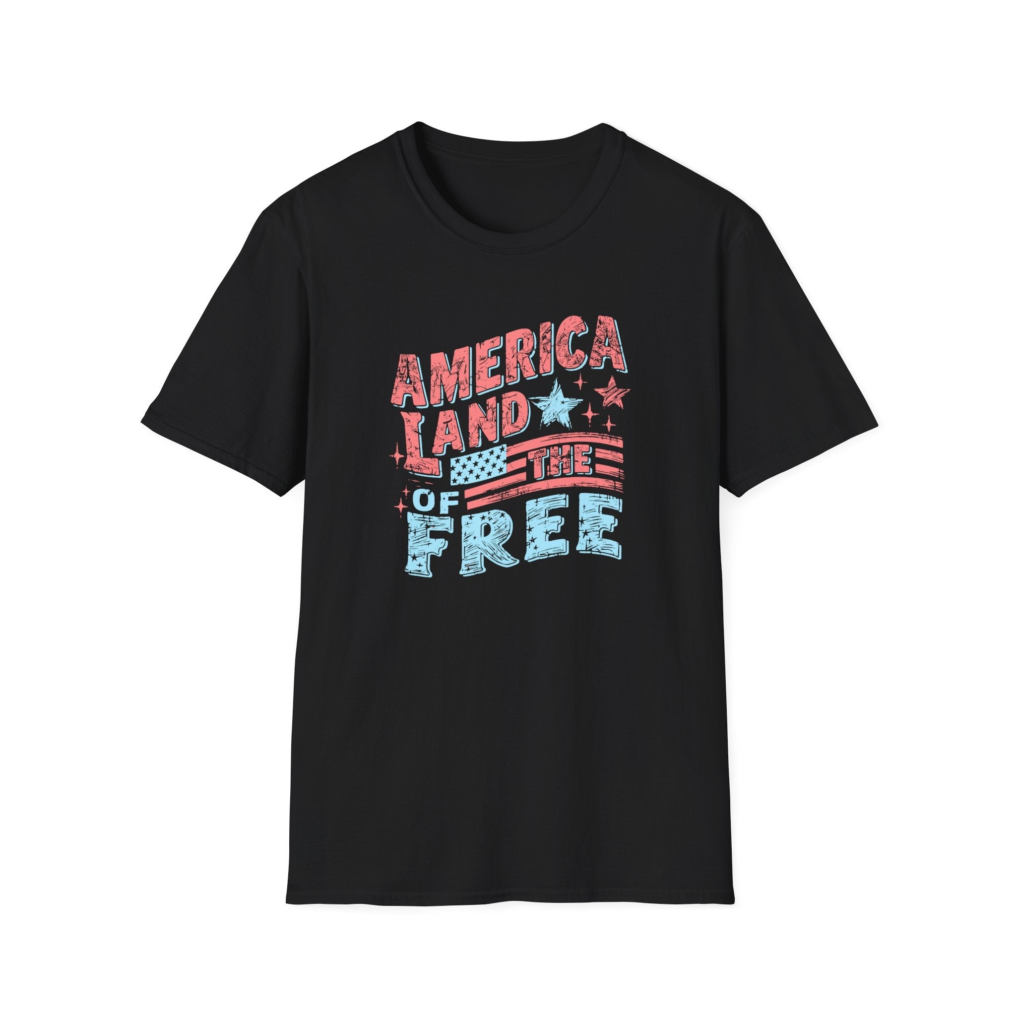 America Land of the Free Patriotic T-Shirt - PatriotDepot.com
