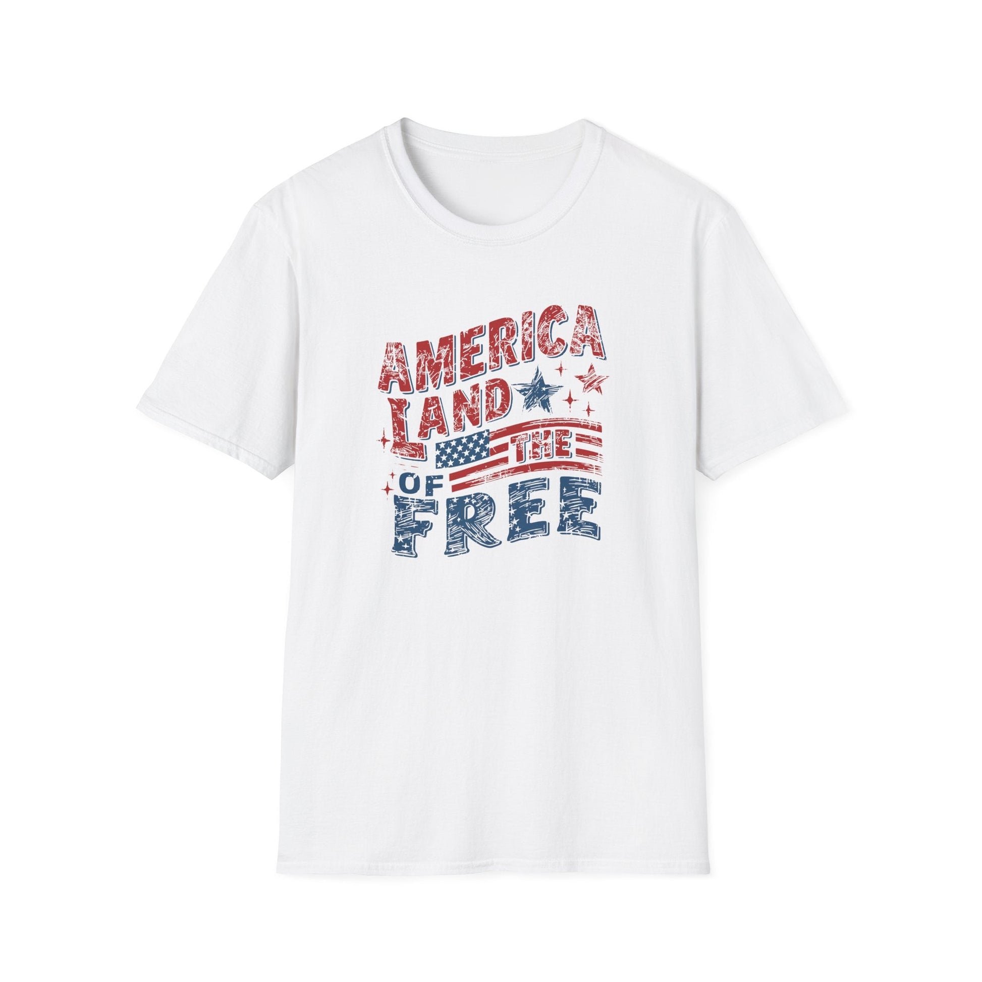 America Land of the Free Patriotic T-Shirt - PatriotDepot.com