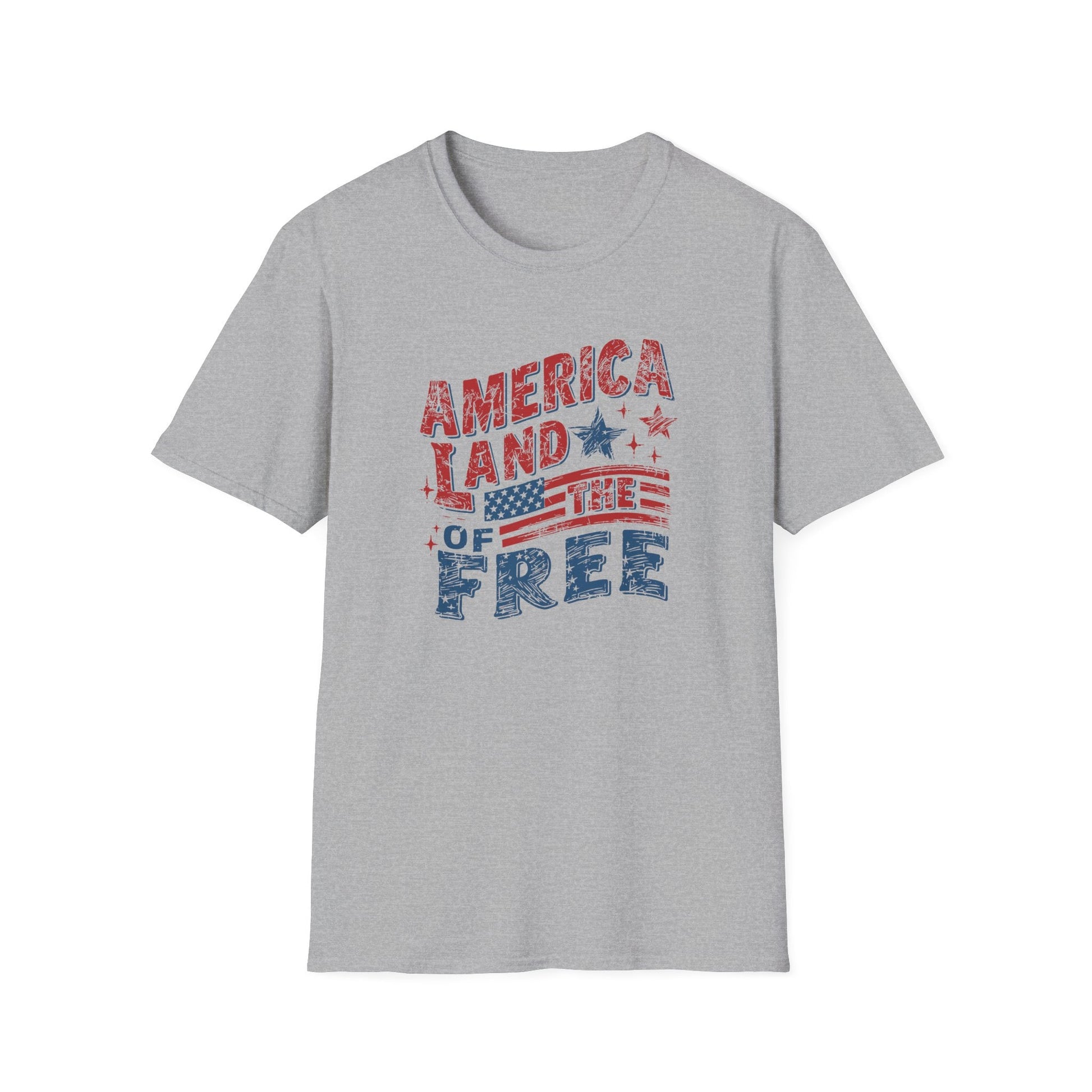 America Land of the Free Patriotic T-Shirt - PatriotDepot.com