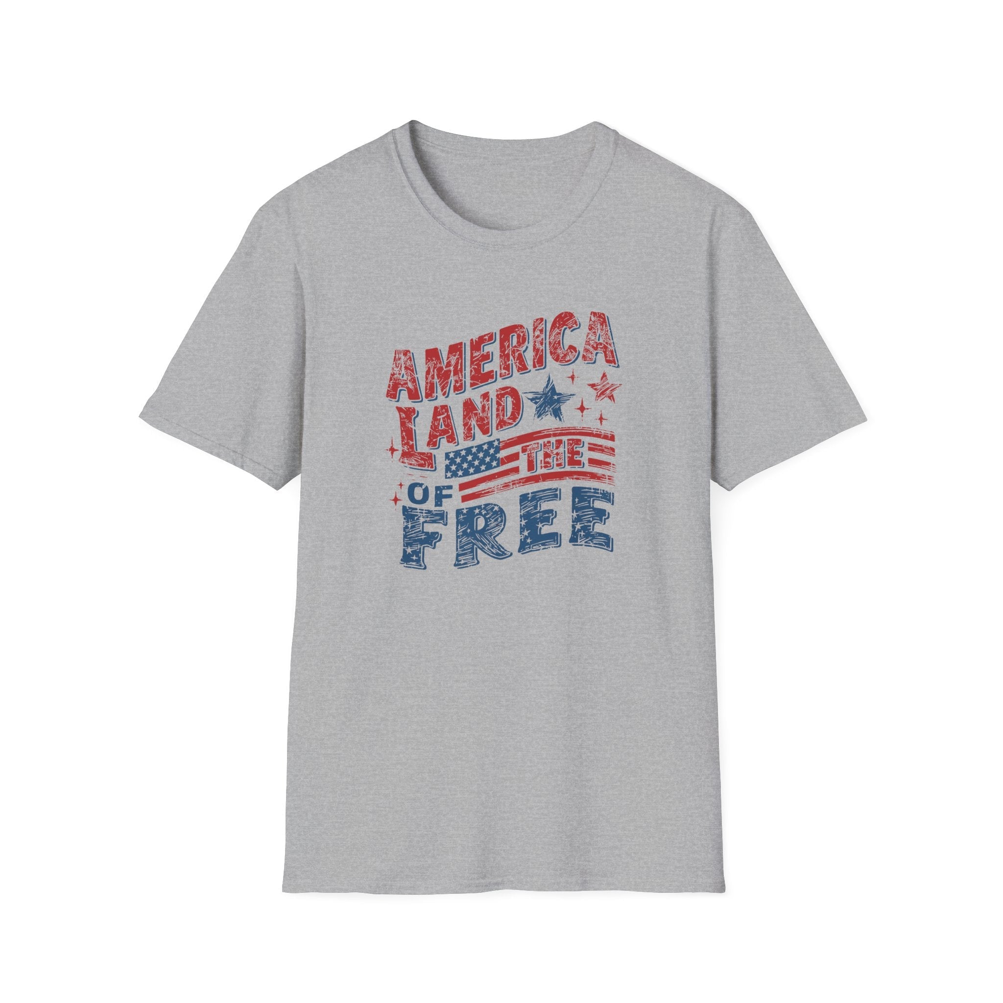 America Land of the Free Patriotic T-Shirt - PatriotDepot.com