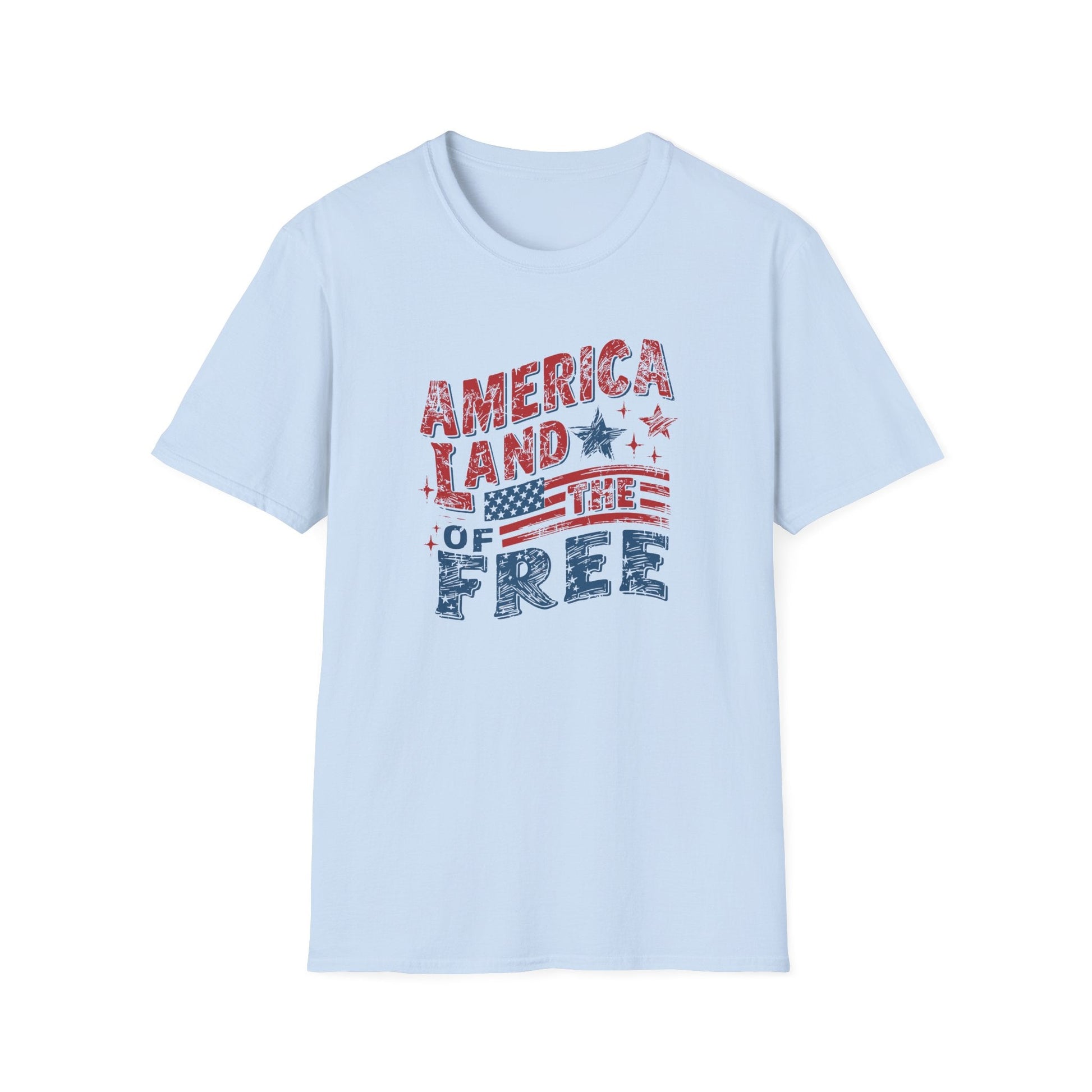 America Land of the Free Patriotic T-Shirt - PatriotDepot.com