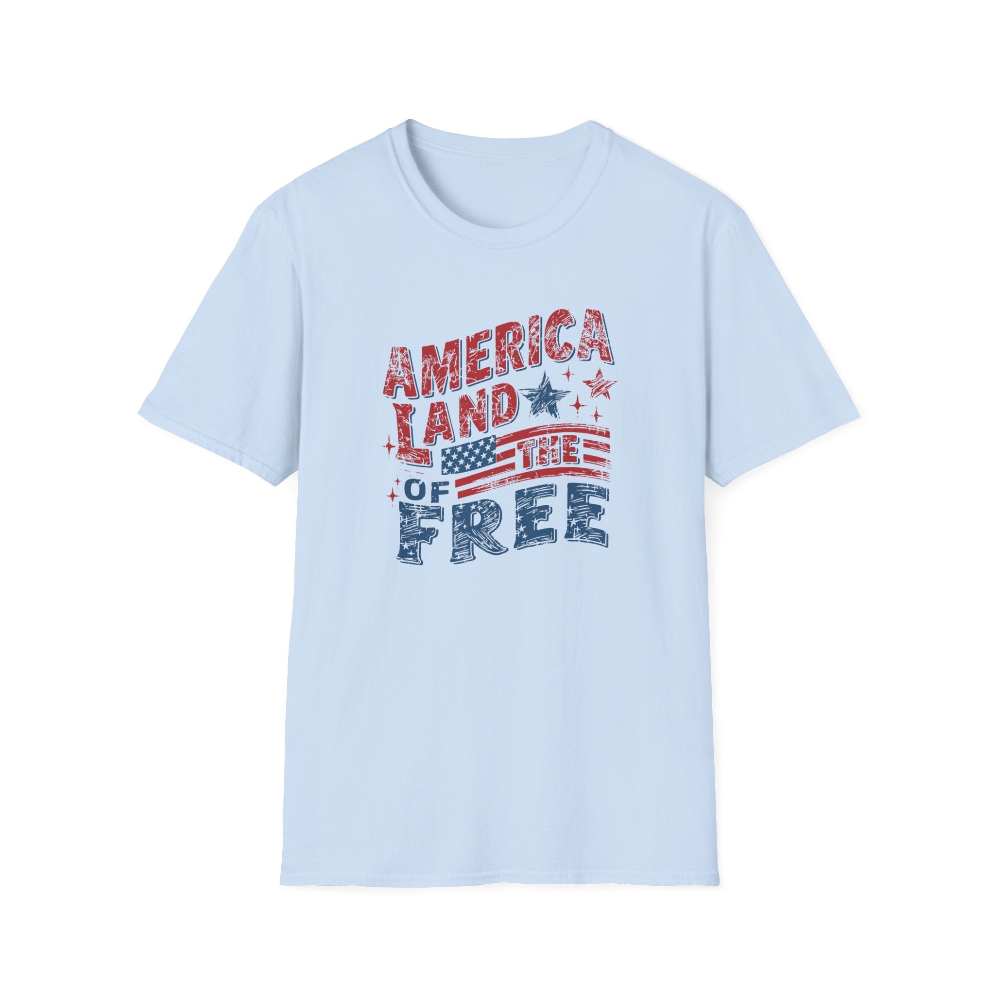 America Land of the Free Patriotic T-Shirt - PatriotDepot.com