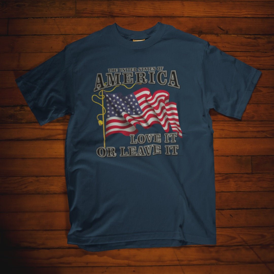 America, Love it or Leave it Patriotic Unisex T-Shirt - PatriotDepot.com