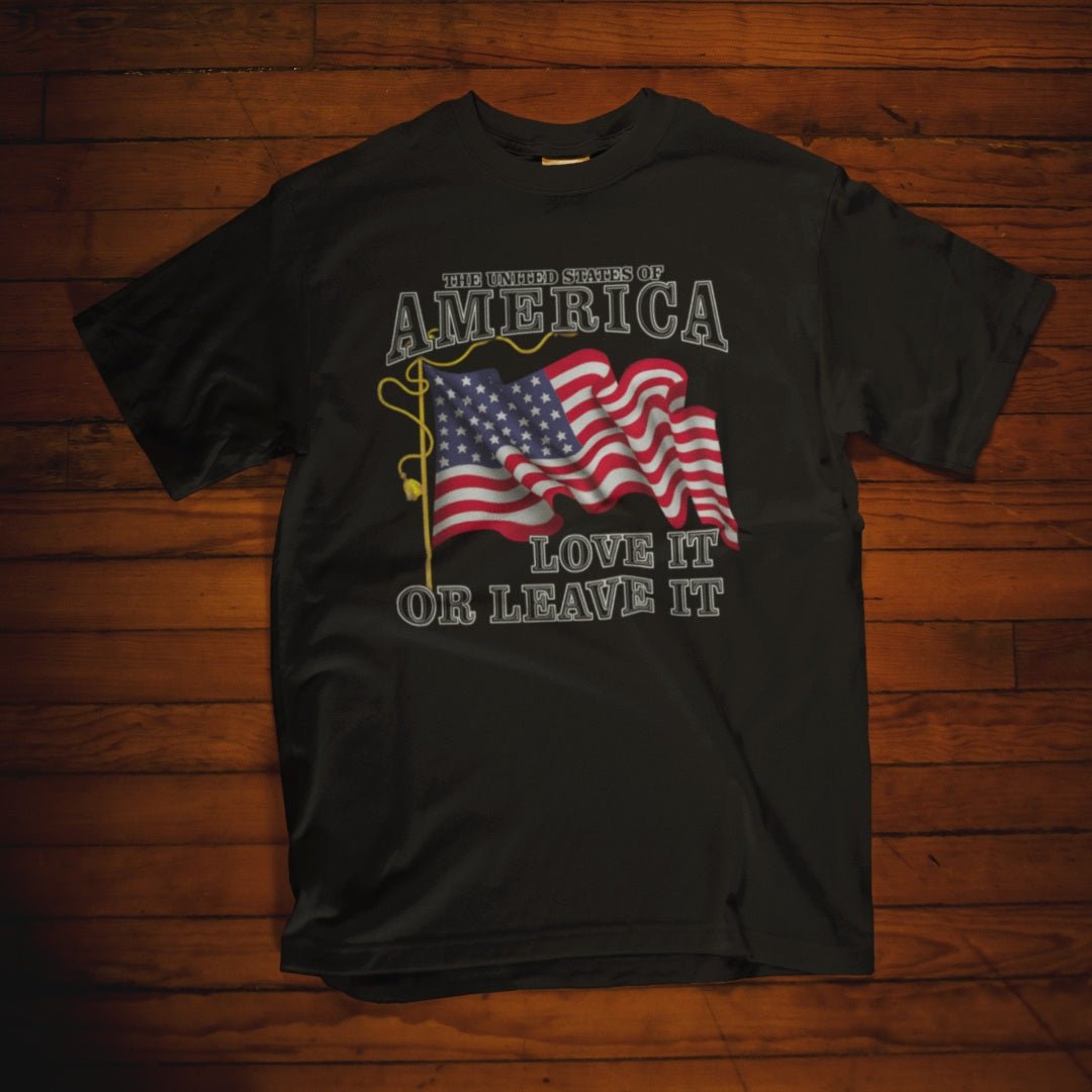 America, Love it or Leave it Patriotic Unisex T-Shirt - PatriotDepot.com