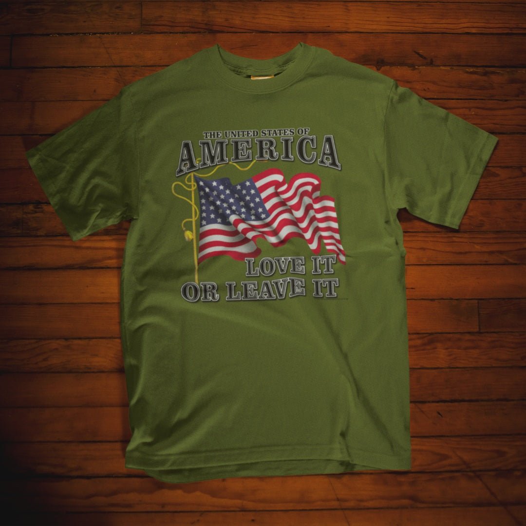 America, Love it or Leave it Patriotic Unisex T-Shirt - PatriotDepot.com