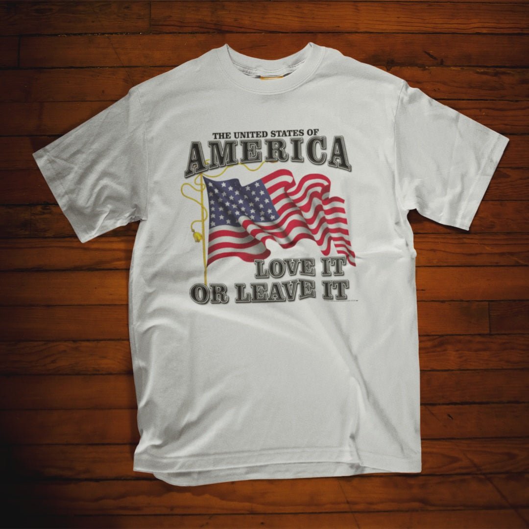 America, Love it or Leave it Patriotic Unisex T-Shirt - PatriotDepot.com