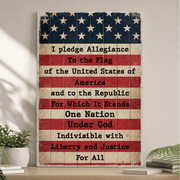 America Pledge of Allegiance Canvas Wall Art | Patriotic Home Decor - PatriotDepot.com