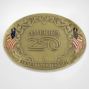 America250™ Heritage Emblem Belt Buckle - PatriotDepot.com