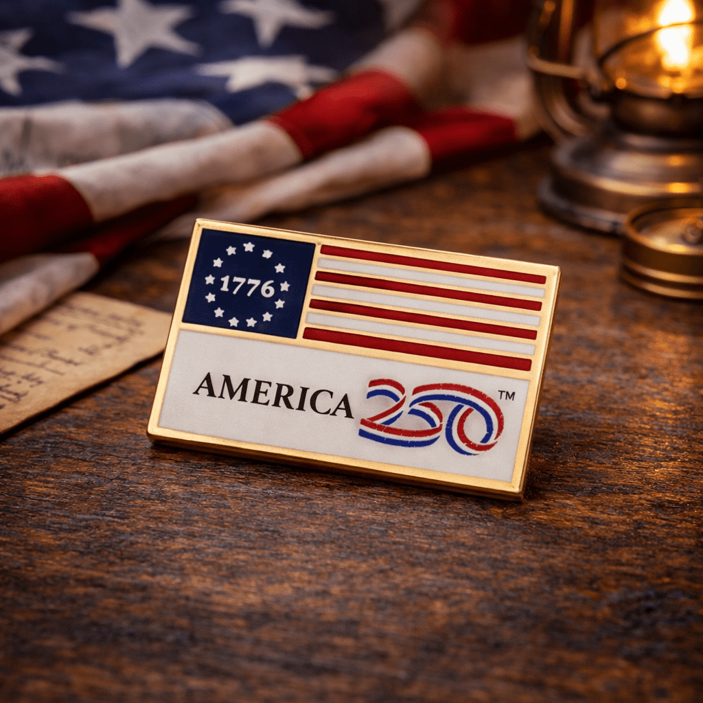 America250™ Official Licensed Commemorative Pin: "The 1776 Heritage" Edition - PatriotDepot.com