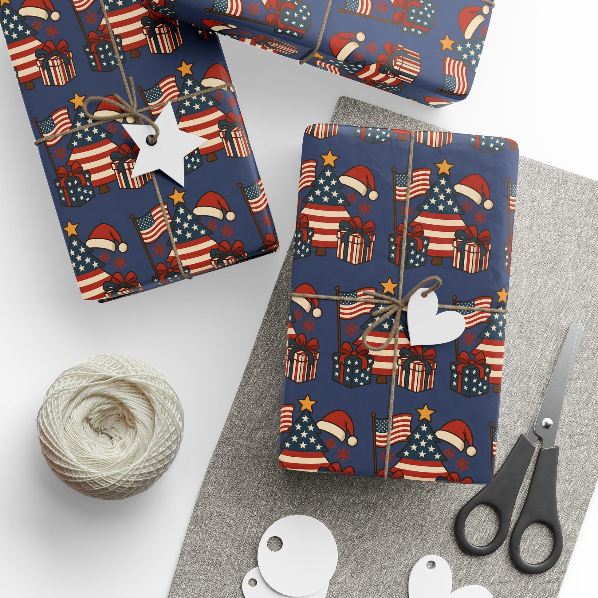 American Christmas Spirit Wrapping Paper Roll - PatriotDepot.com