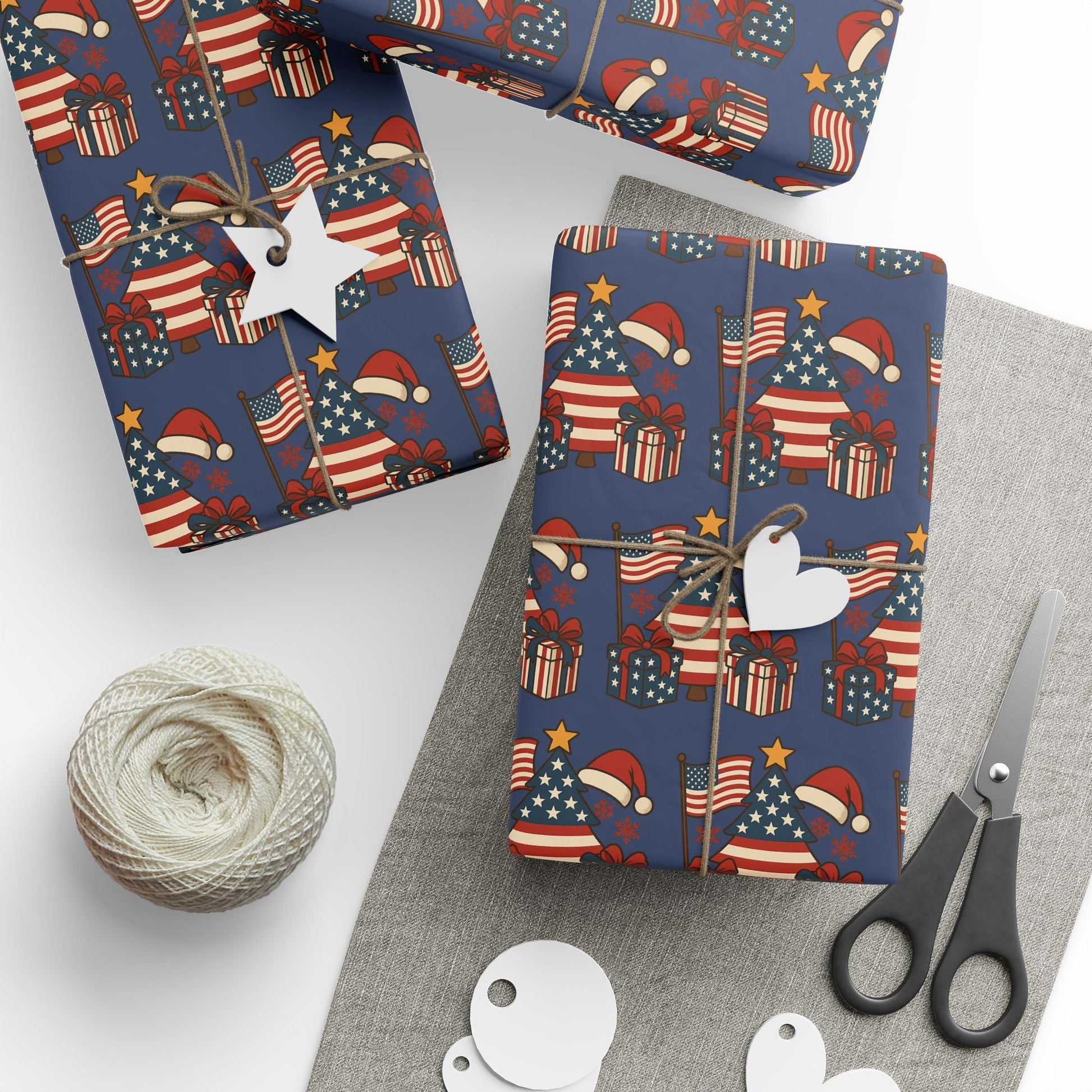 American Christmas Spirit Wrapping Paper Roll - PatriotDepot.com