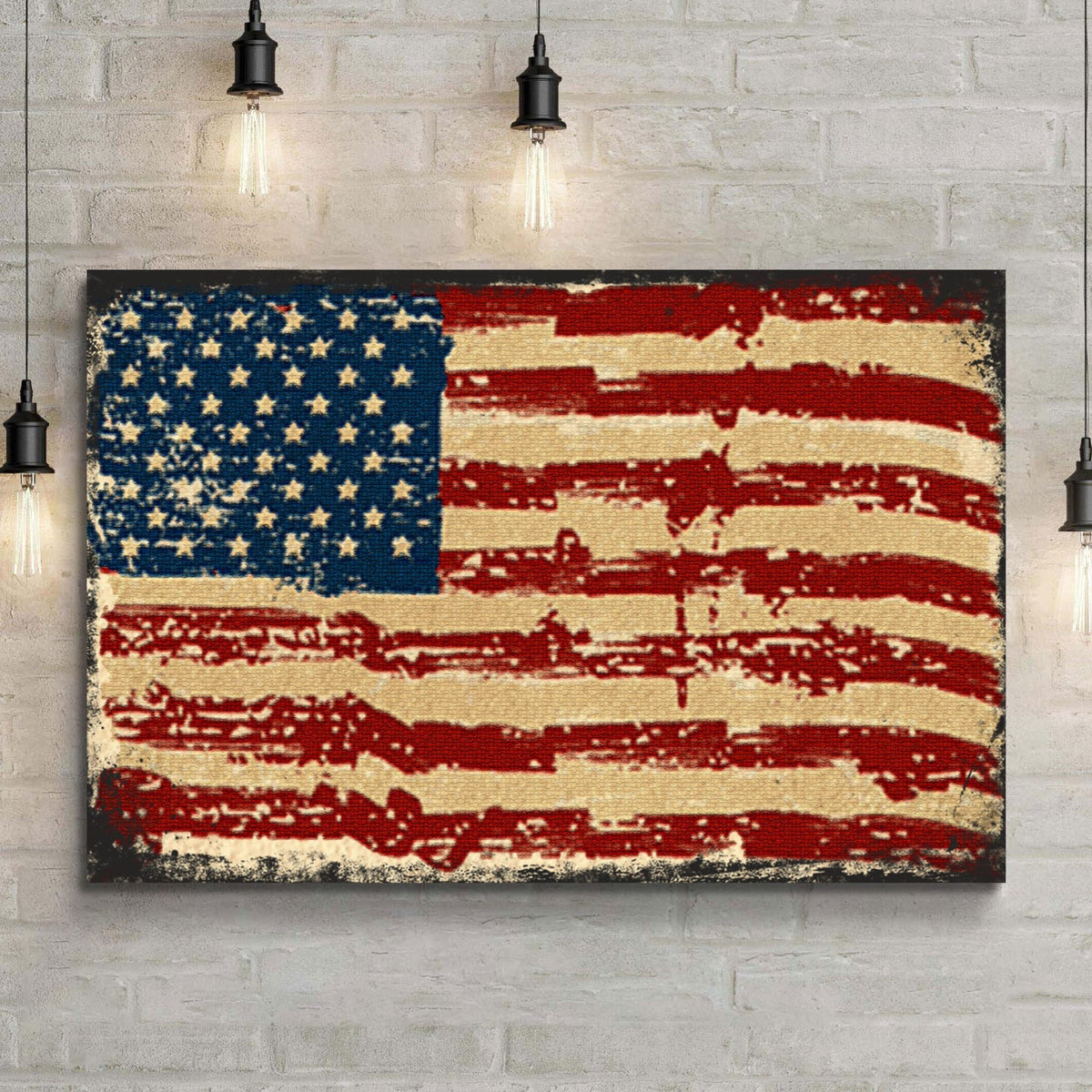 American Flag Canvas Wall Art - PatriotDepot.com
