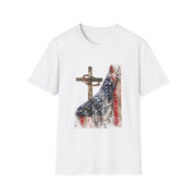 American Flag Reveal Cross Unisex T-Shirt - PatriotDepot.com