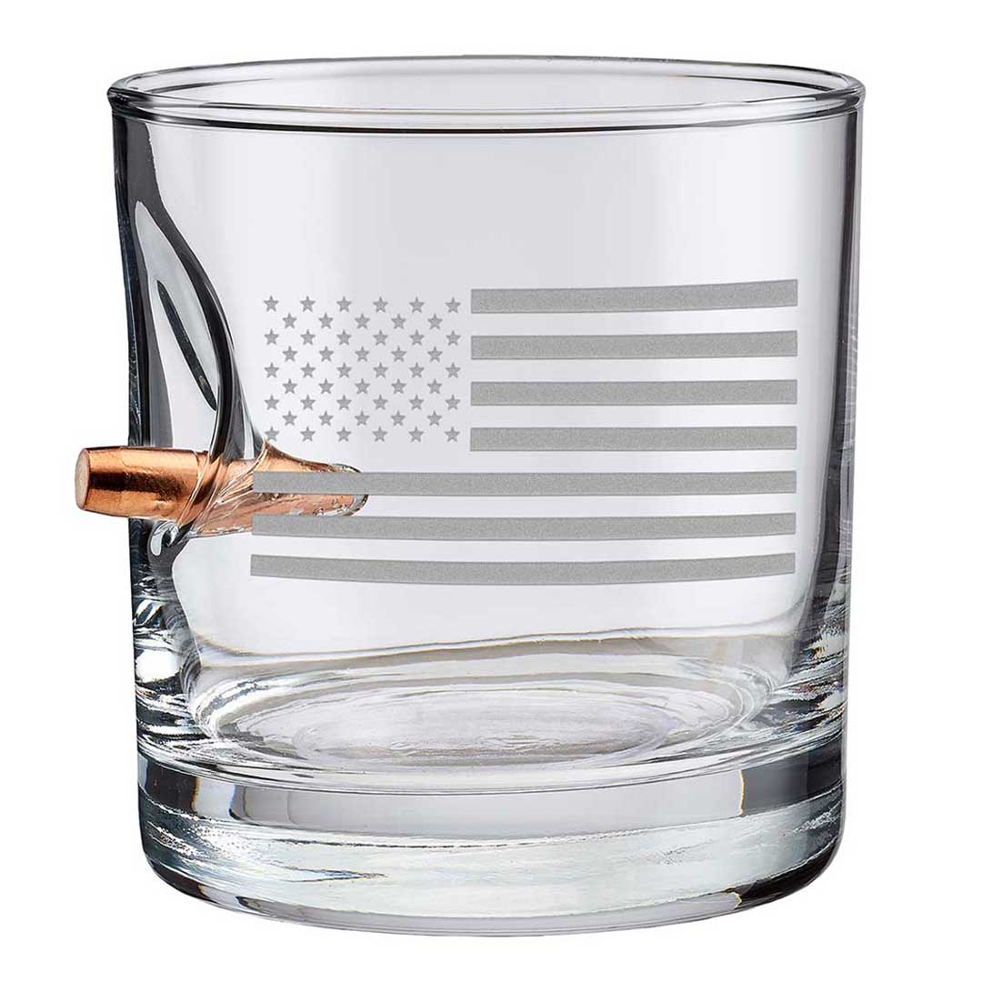 American Flag USA Rocks Glass (11oz) - PatriotDepot.com