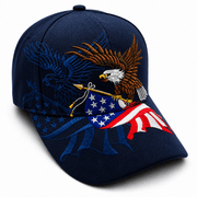 American Flying Eagle Custom Embroidered Shadow Hat (Navy) - PatriotDepot.com