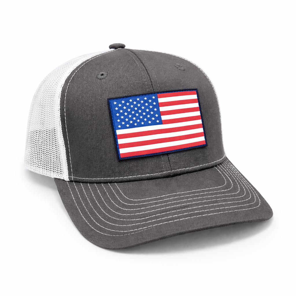 American Freedom Flag Trucker Hat - PatriotDepot.com