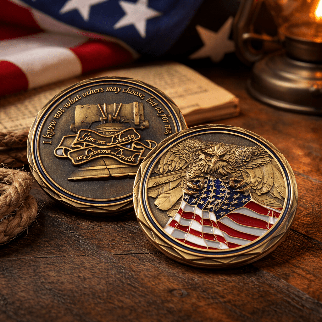 American Liberty Eagle Patriotic Challenge Coin - PatriotDepot.com