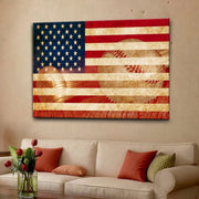American Pastime Baseball Wall Art | Patriotic Canvas Print | USA Sports Decor - PatriotDepot.com