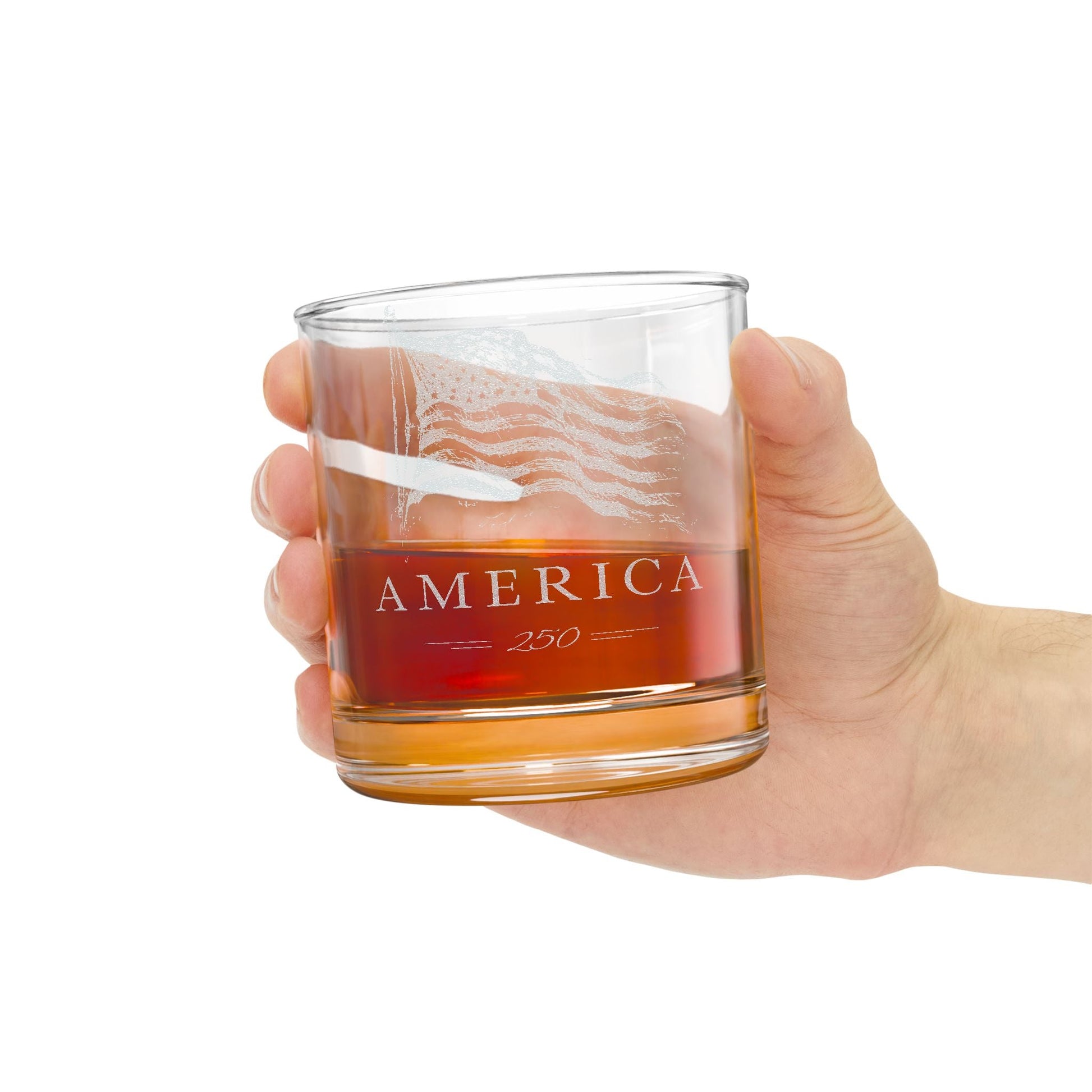 American Spirit Engraved Rocks Glass | 250 Years of Greatness - PatriotDepot.com