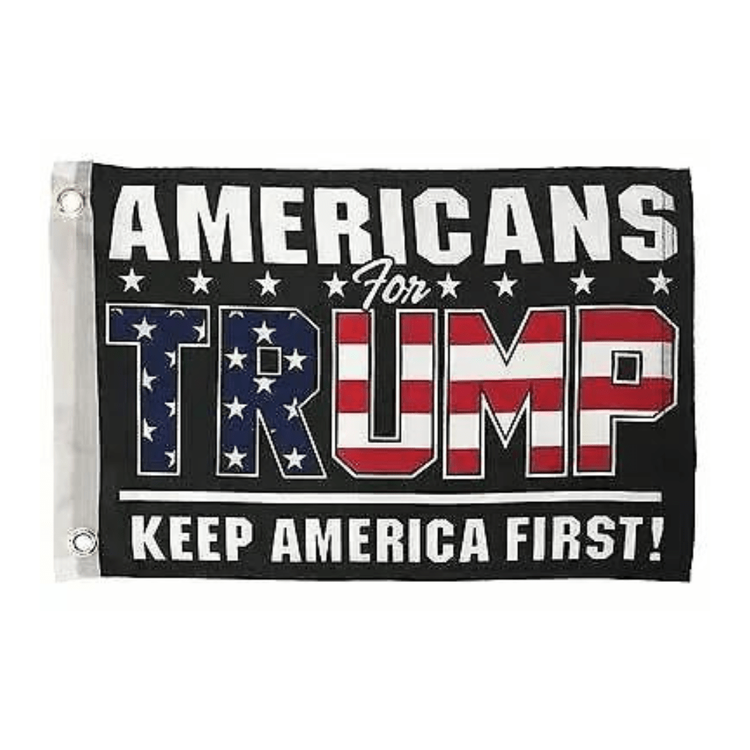 Americans for Trump 12"x18" Flag - PatriotDepot.com