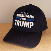 Americans for Trump Custom Embroidered Hat (Navy) - PatriotDepot.com