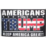 Americans For Trump Keep America Great 3'X5' Flag - PatriotDepot.com