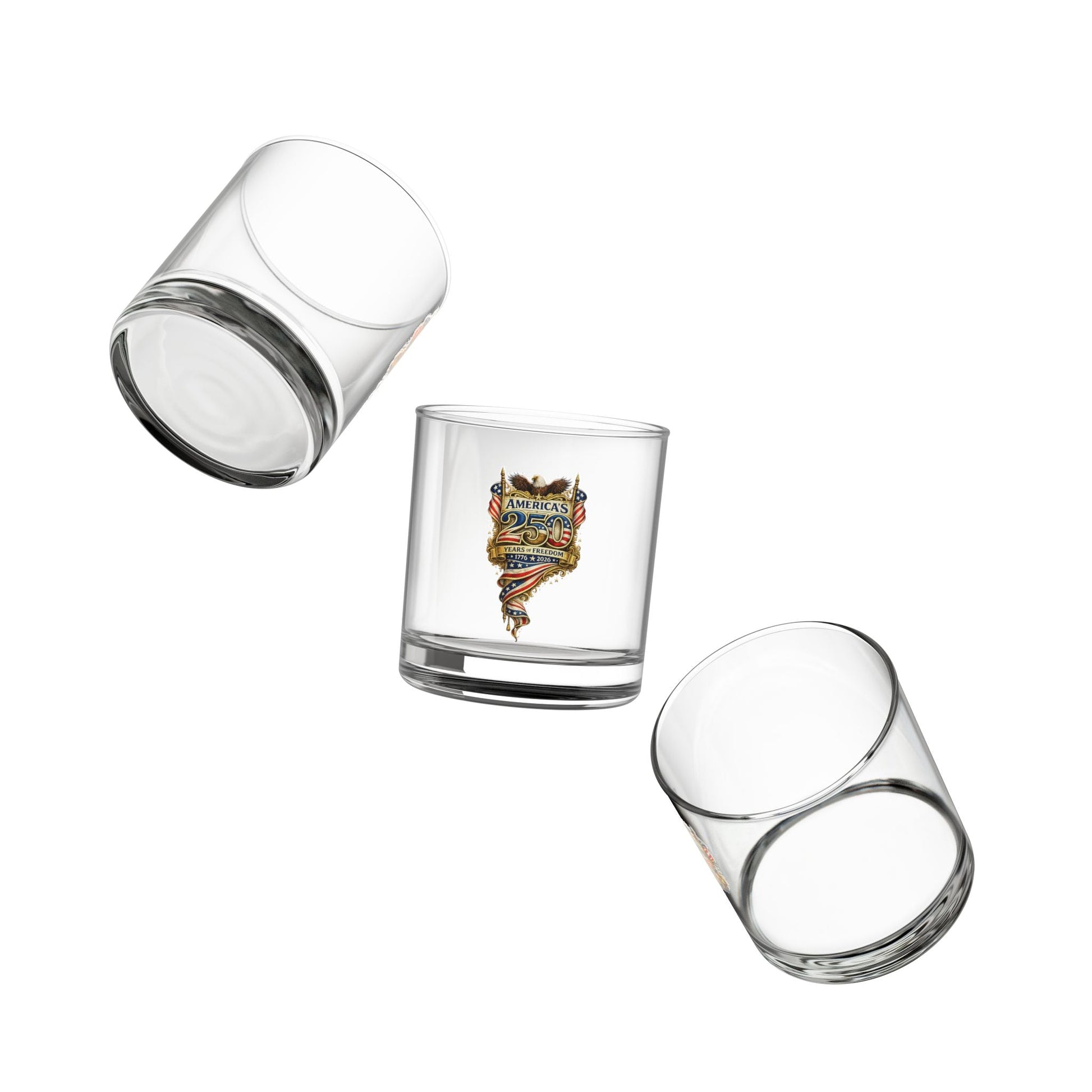 America’s 250 Years of Freedom Eagle Legacy Glass — Patriotic 1776–2026 Commemorative Edition - PatriotDepot.com