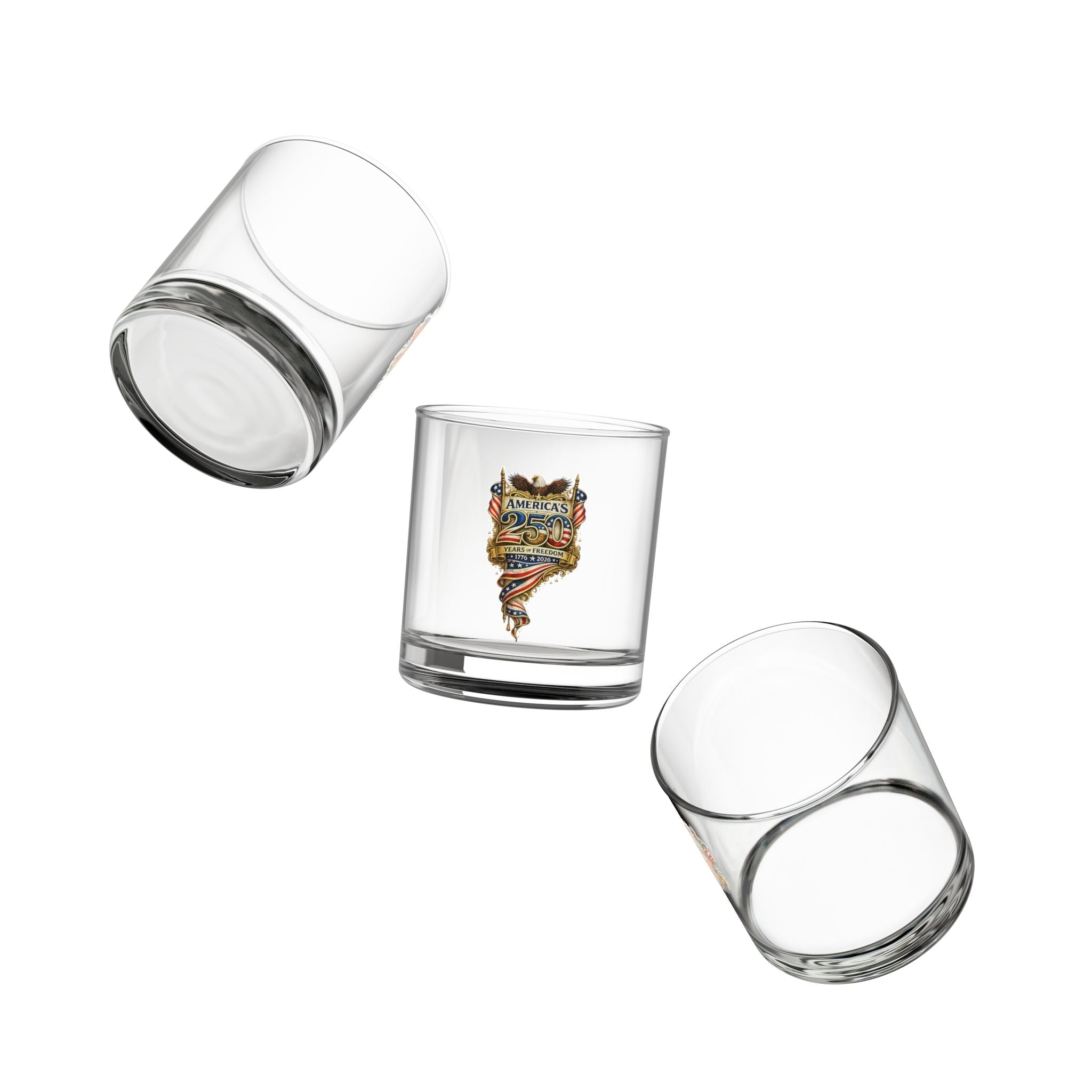 America’s 250 Years of Freedom Eagle Legacy Glass — Patriotic 1776–2026 Commemorative Edition - PatriotDepot.com
