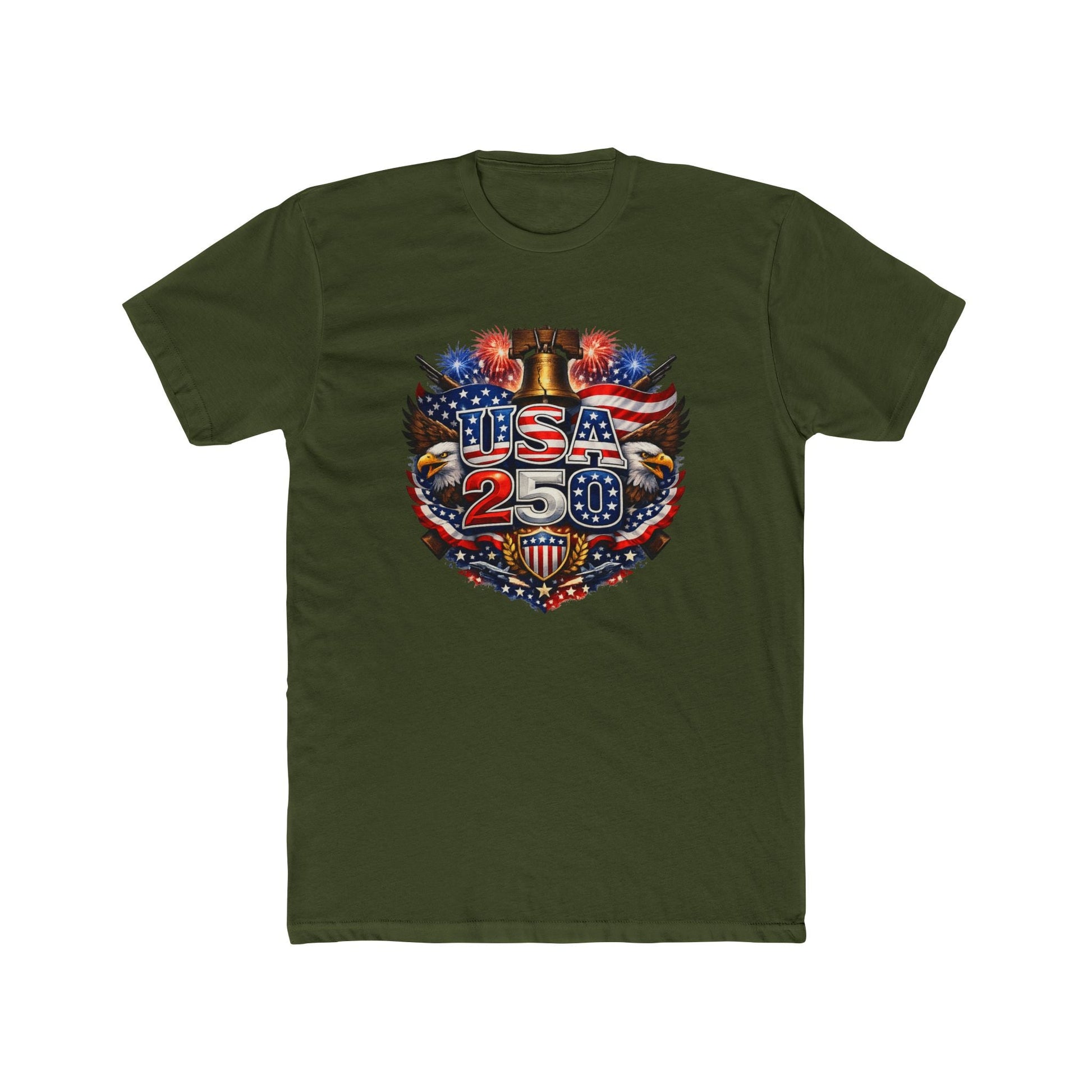 America’s 250th Anniversary – Built on Freedom Since 1776 T-Shirt - PatriotDepot.com