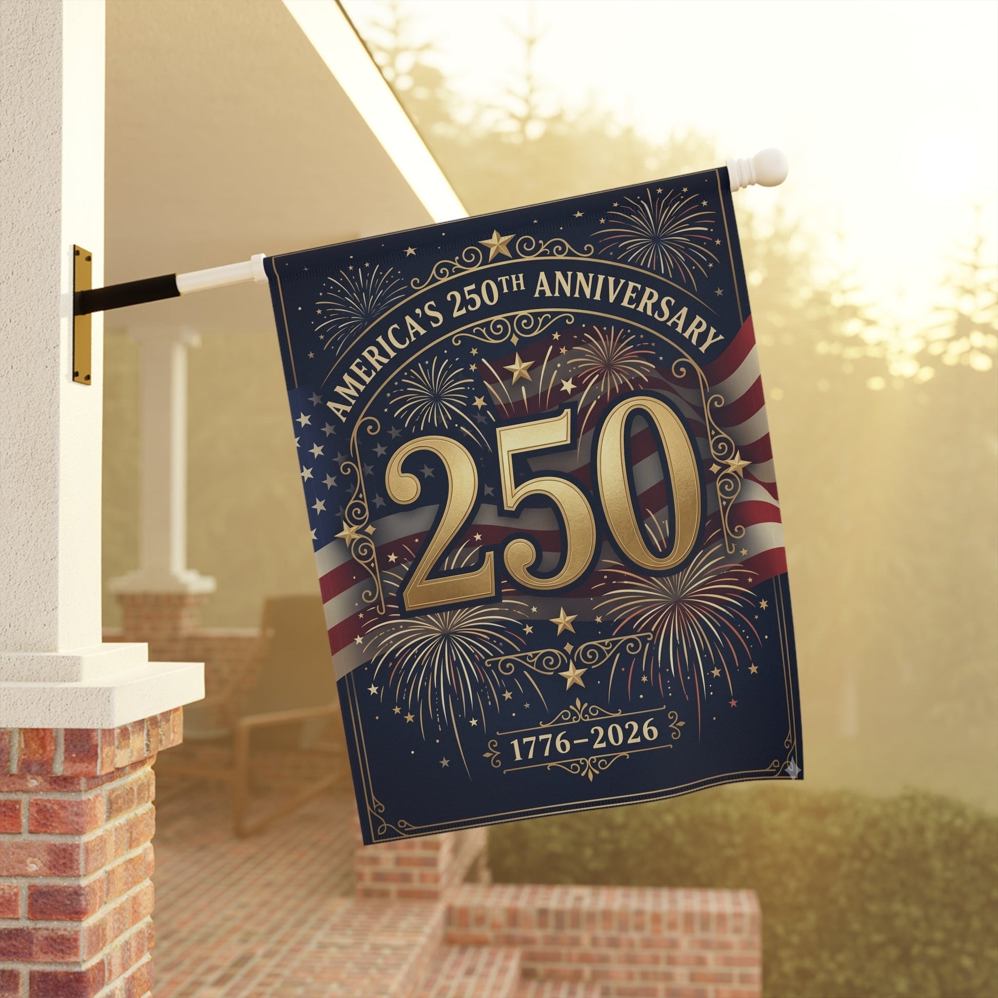 America's 250th Anniversary Celebration Banner Flag (No Grommets) - PatriotDepot.com