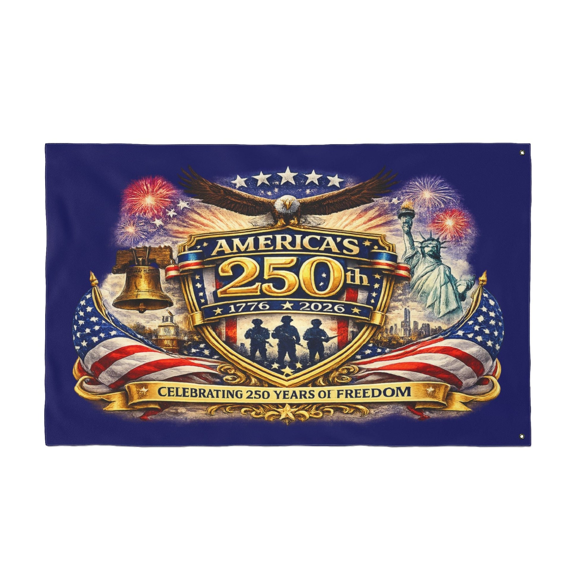 America's 250th Anniversary Double - Sided Flag — Celebrating 1776–2026 - PatriotDepot.com