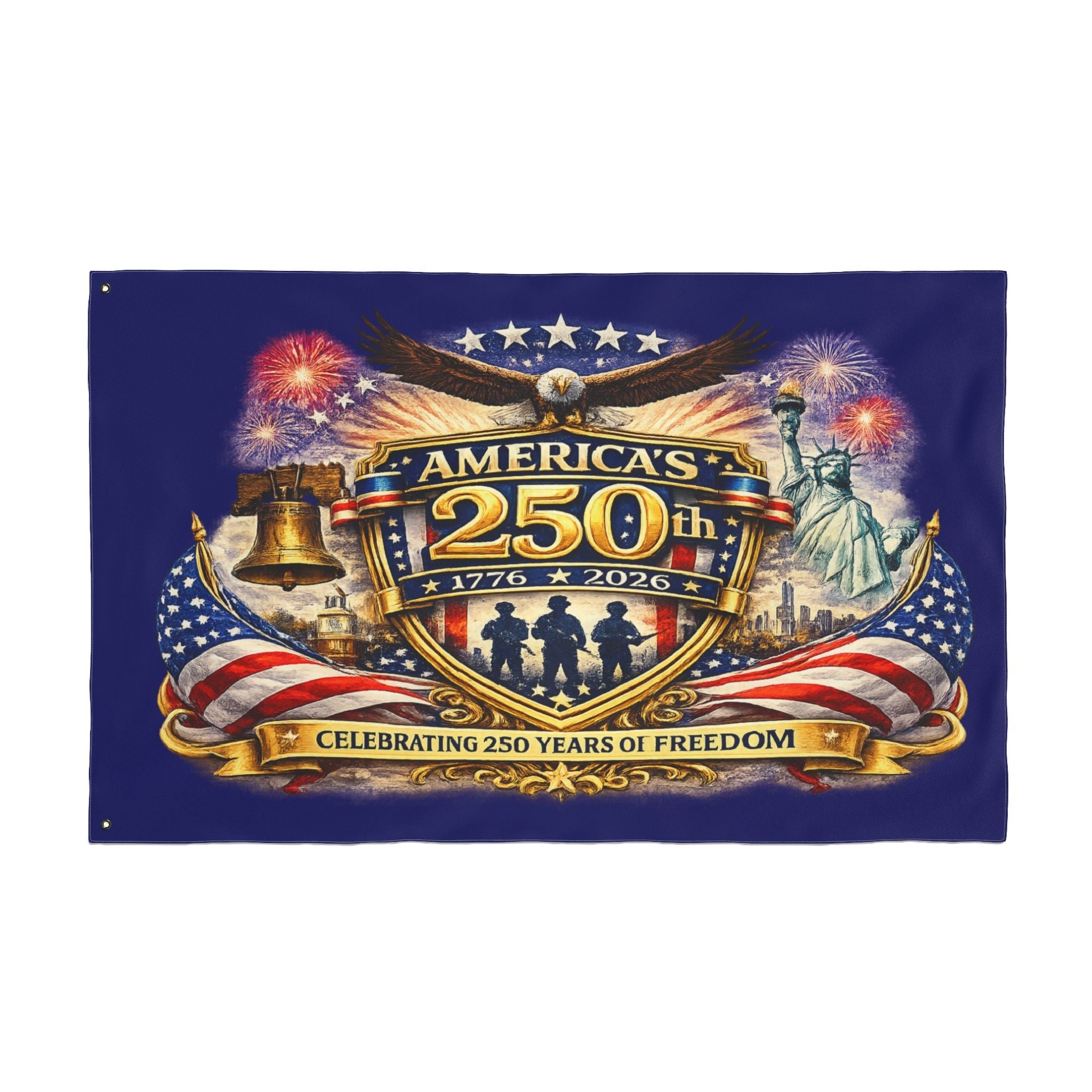 America's 250th Anniversary Double - Sided Flag — Celebrating 1776–2026 - PatriotDepot.com