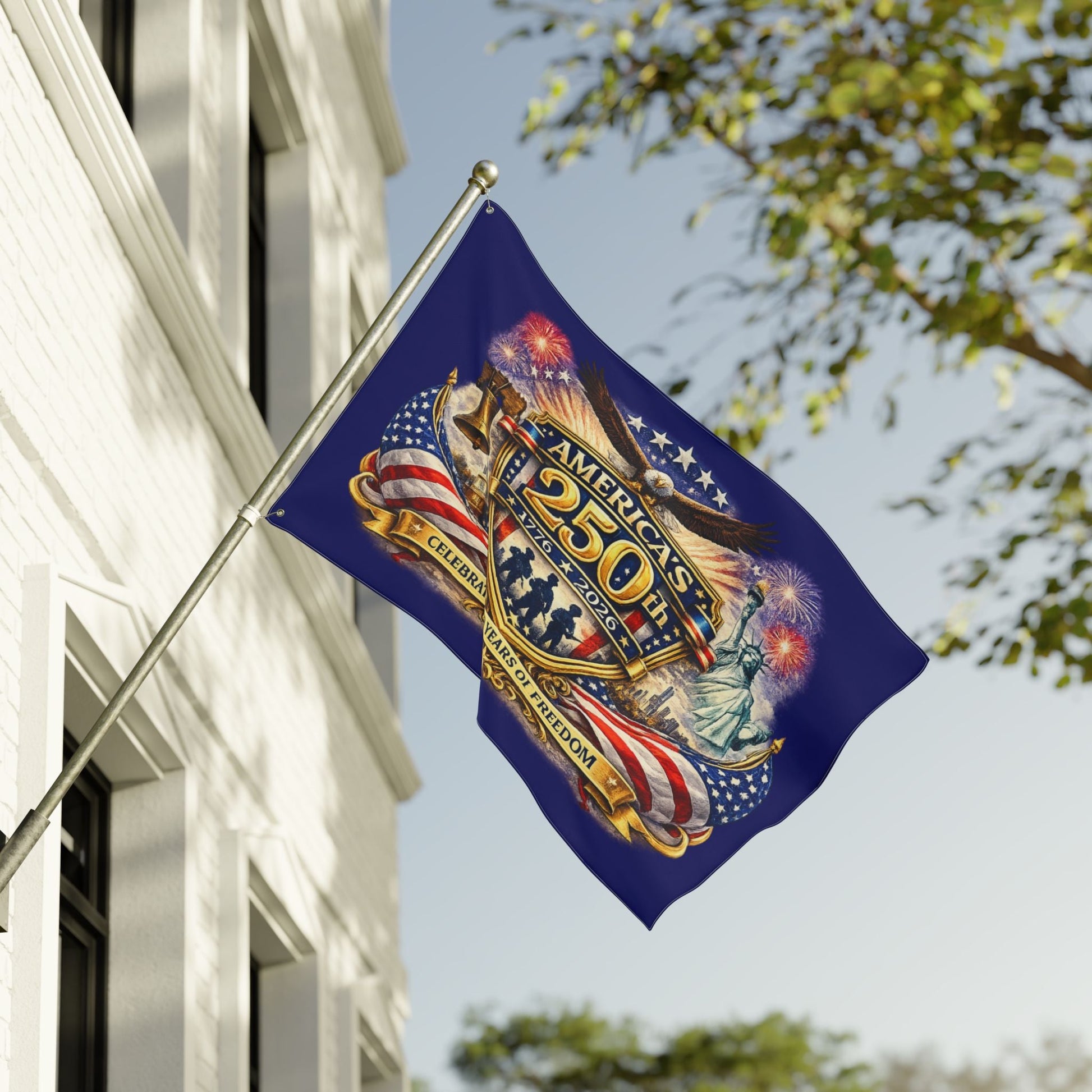 America's 250th Anniversary Double - Sided Flag — Celebrating 1776–2026 - PatriotDepot.com