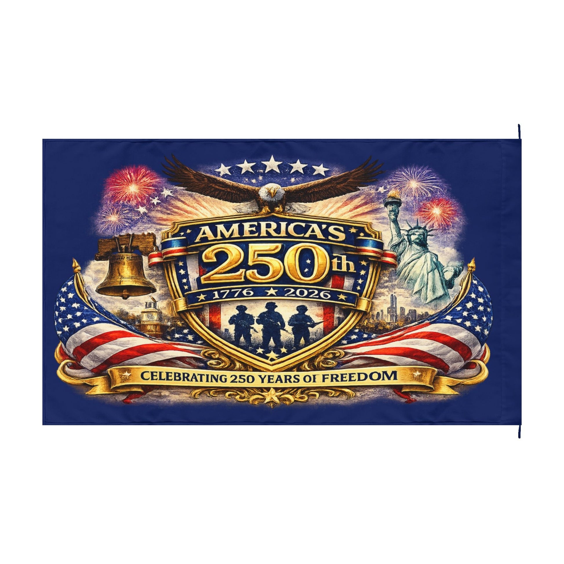 America's 250th Anniversary Double - Sided Flag – Celebrating 1776–2026 - PatriotDepot.com