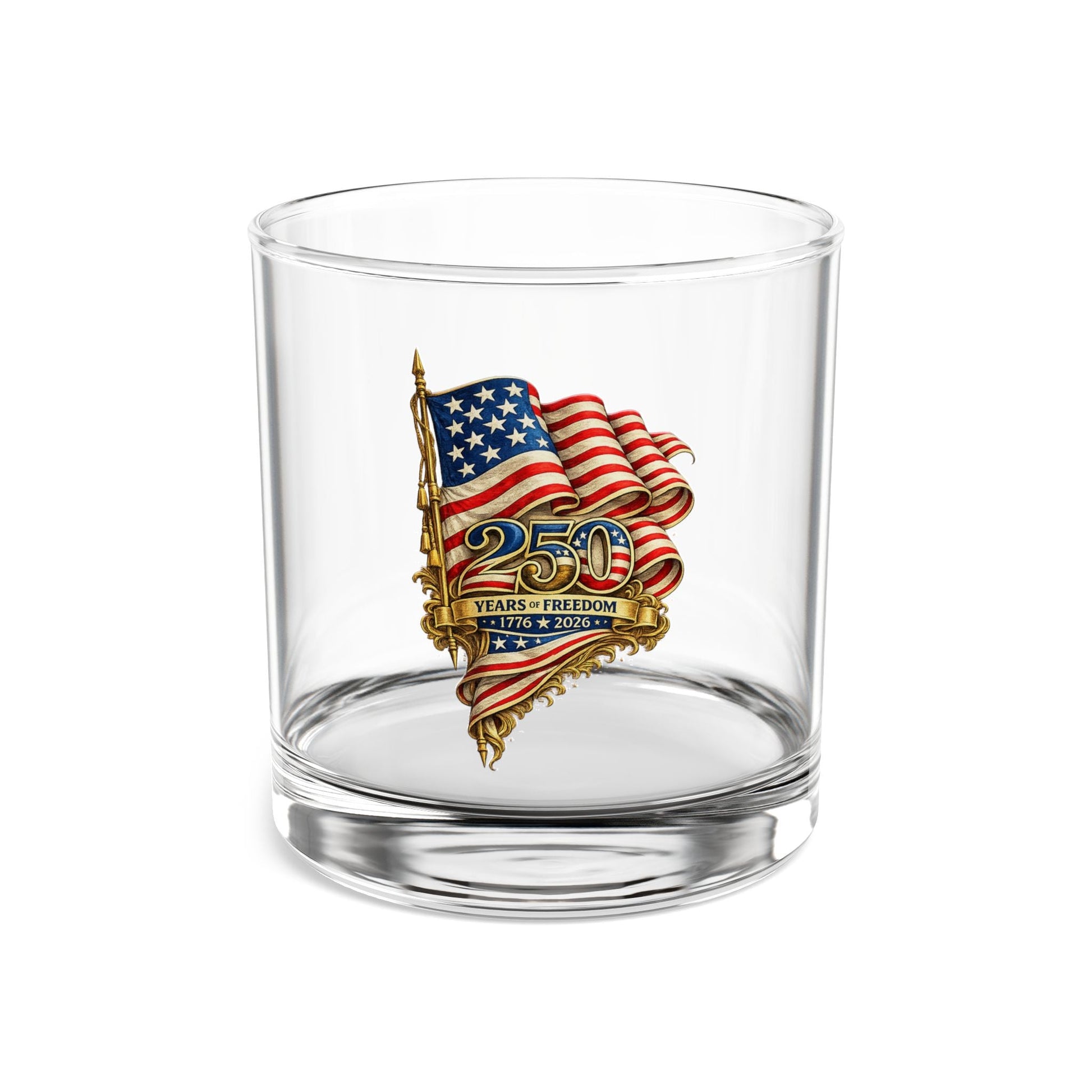America’s 250th Anniversary Freedom Legacy Glass — Patriotic 1776–2026 Commemorative Glass - PatriotDepot.com
