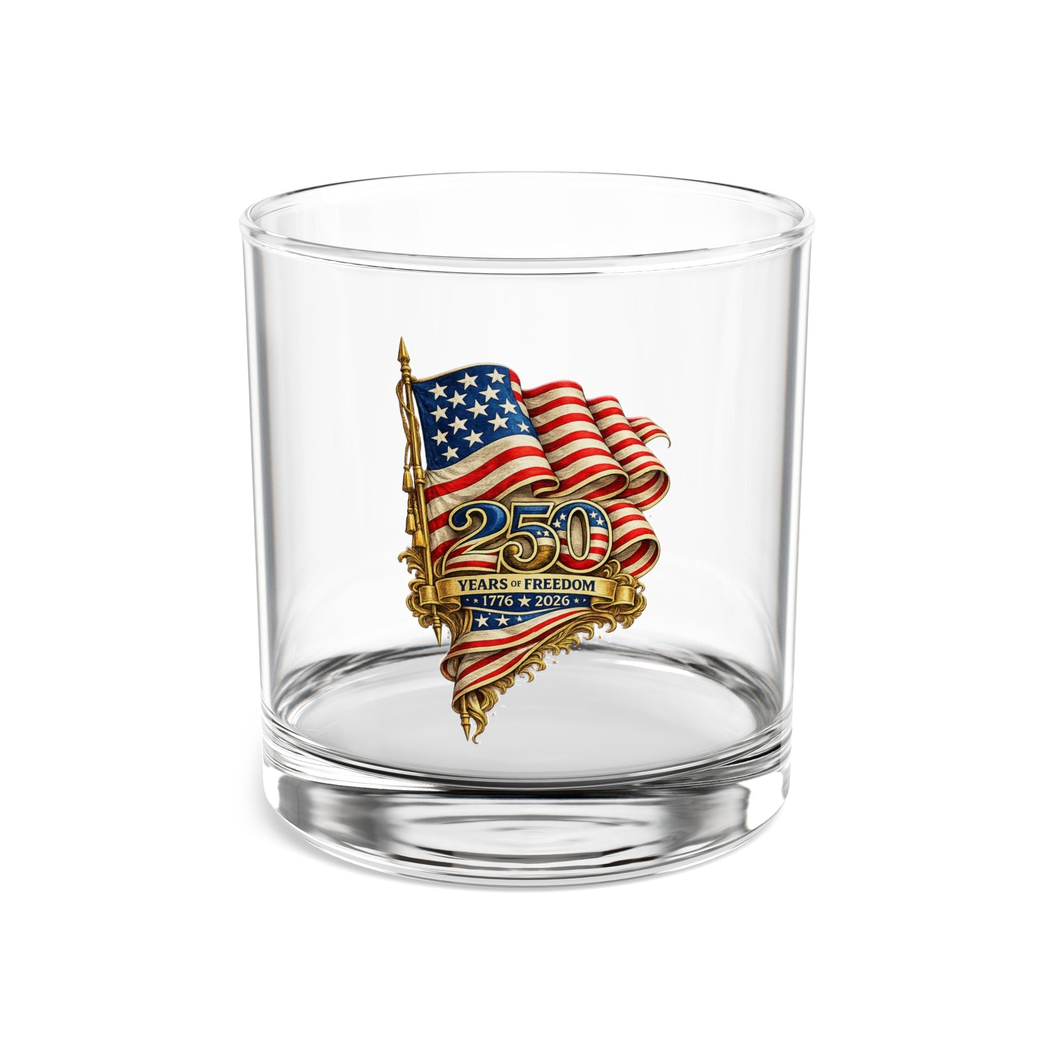 America’s 250th Anniversary Freedom Legacy Glass — Patriotic 1776–2026 Commemorative Glass - PatriotDepot.com