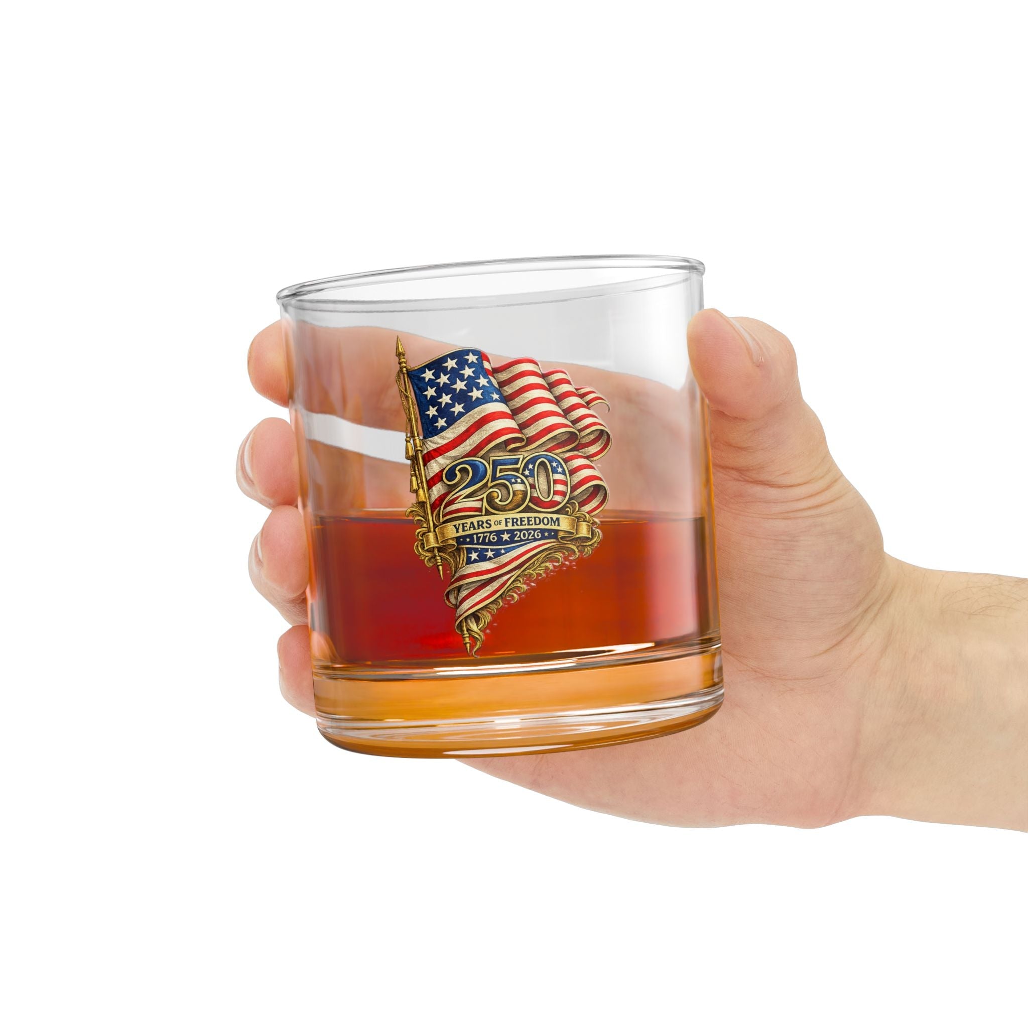 America’s 250th Anniversary Freedom Legacy Glass — Patriotic 1776–2026 Commemorative Glass - PatriotDepot.com