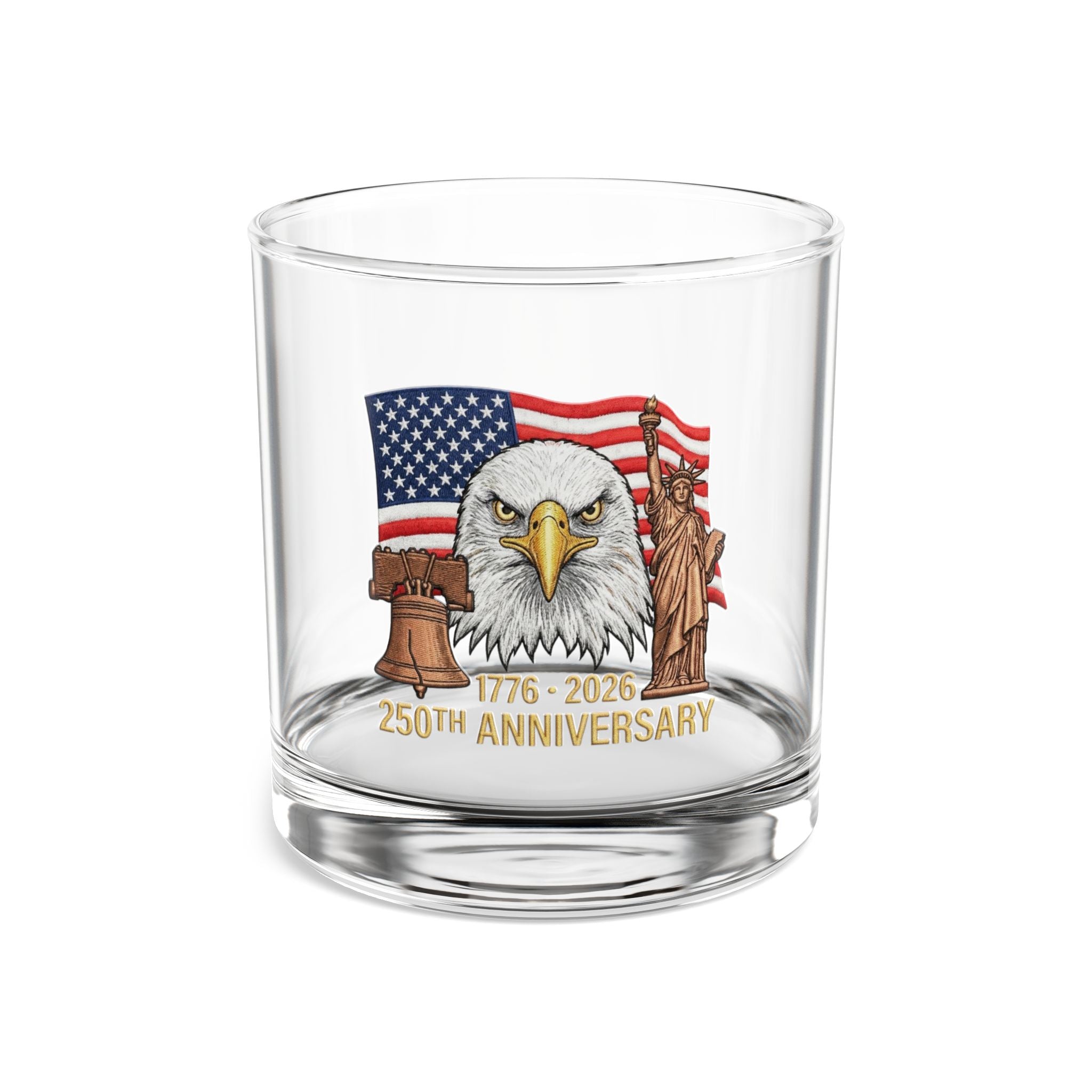 America’s 250th Anniversary Heritage Rocks Glass – 1776–2026 Edition - PatriotDepot.com