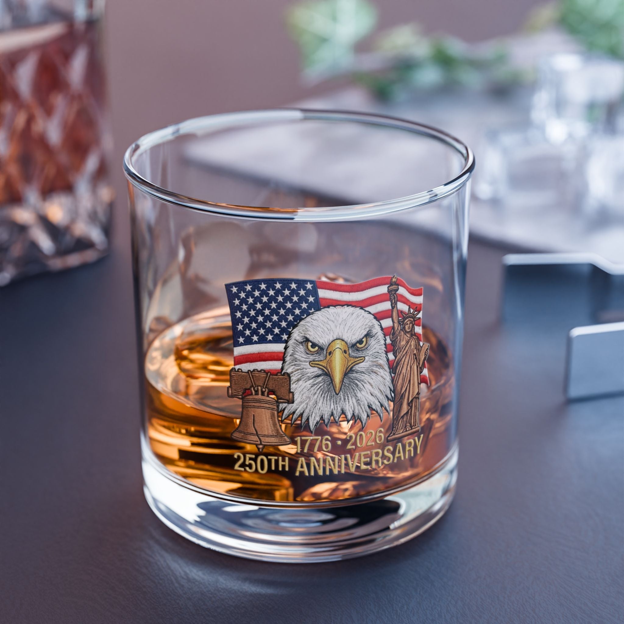 America’s 250th Anniversary Heritage Rocks Glass – 1776–2026 Edition - PatriotDepot.com