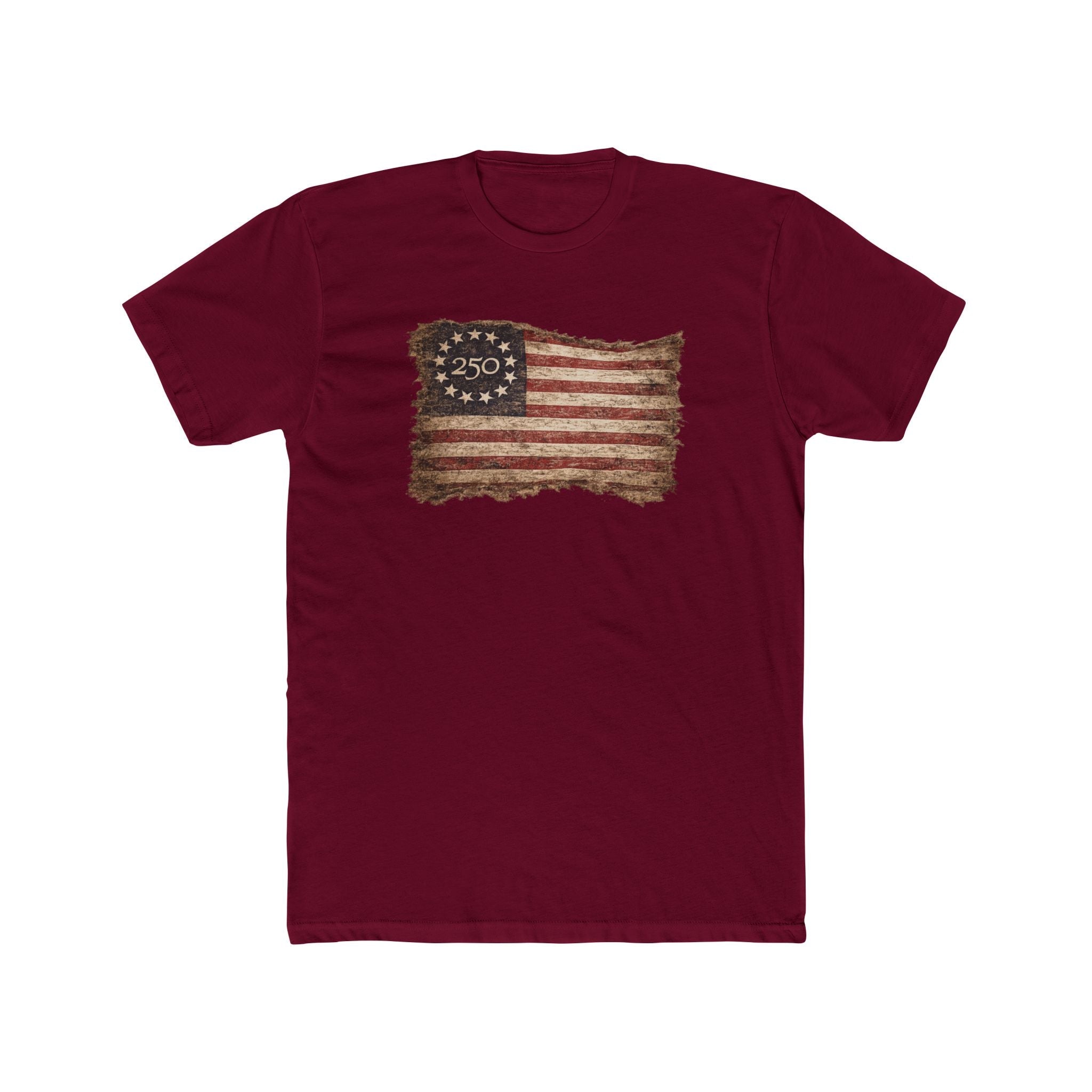 America's 250th Anniversary Vintage Betsy Ross Flag Edition T-Shirt - PatriotDepot.com