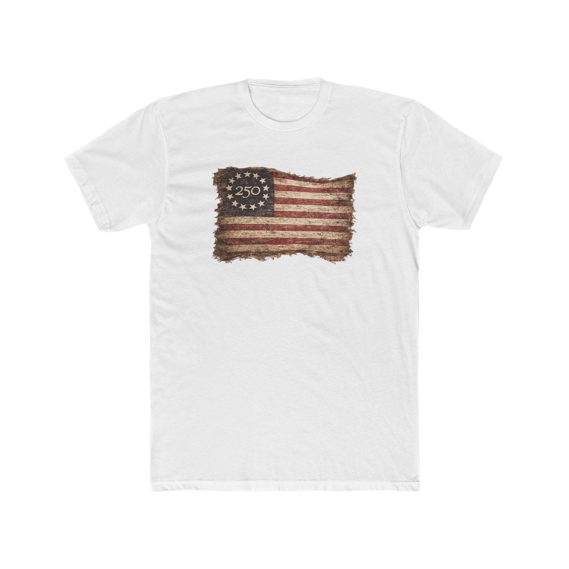 America's 250th Anniversary Vintage Betsy Ross Flag Edition T-Shirt - PatriotDepot.com