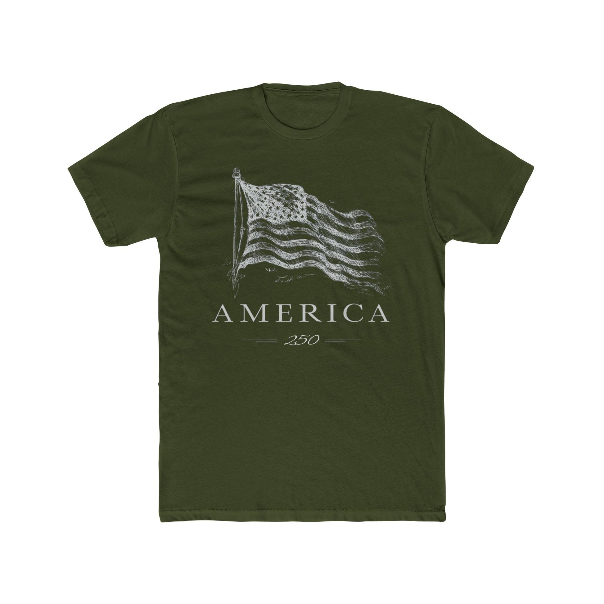 America's 250th Anniversary Vintage Flag T‑Shirt (Patriotic USA Edition) - PatriotDepot.com