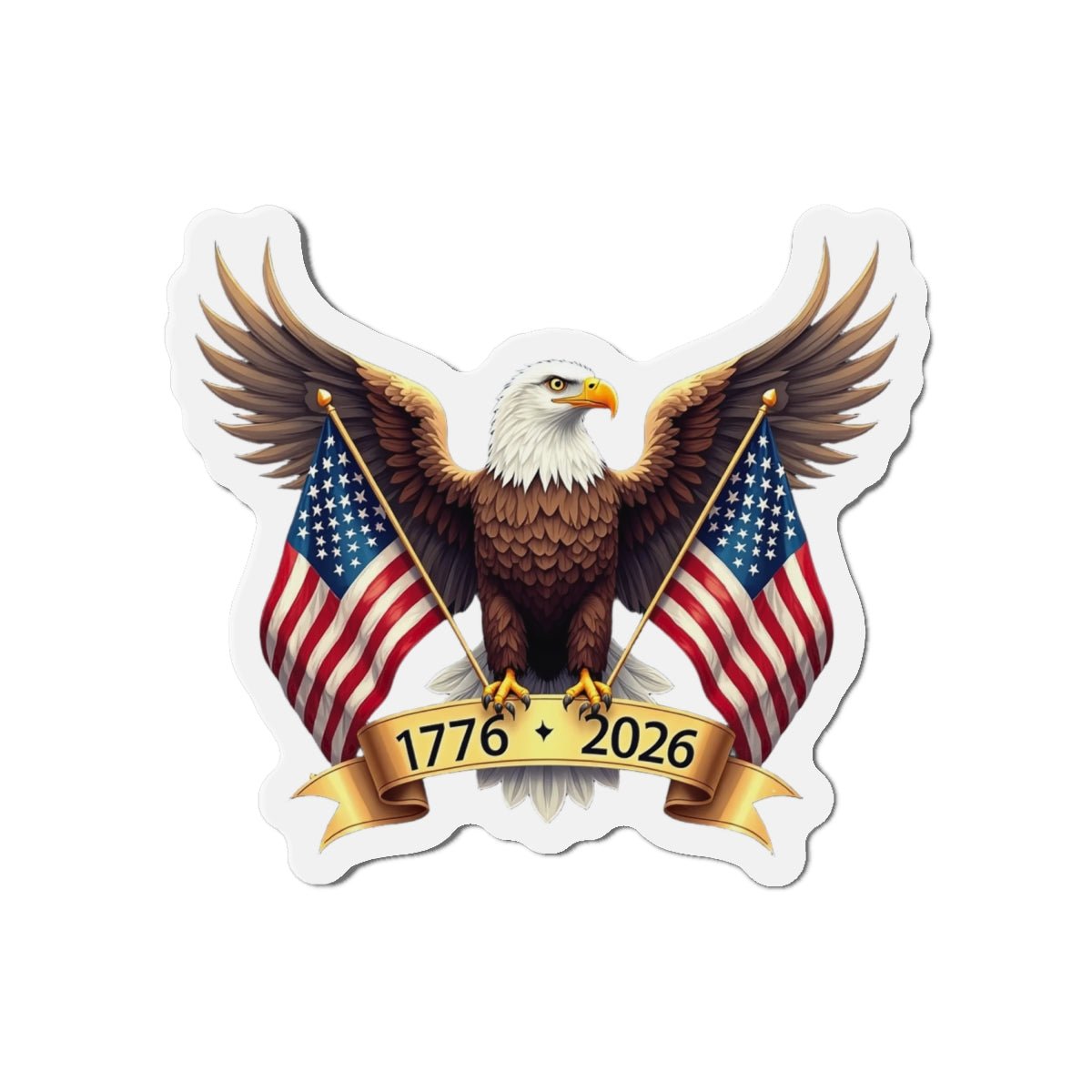 America’s 250th Anniversary “Wings of Freedom” Die - Cut Magnet – 1776–2026 Edition - PatriotDepot.com